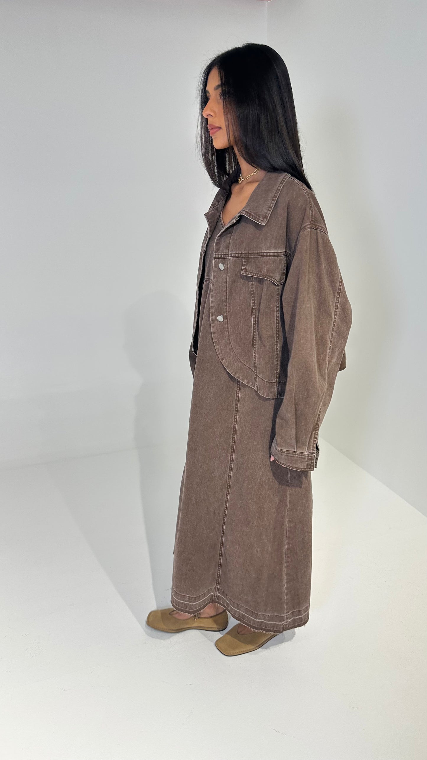 Brown Co-ord (Dress & Jacket)