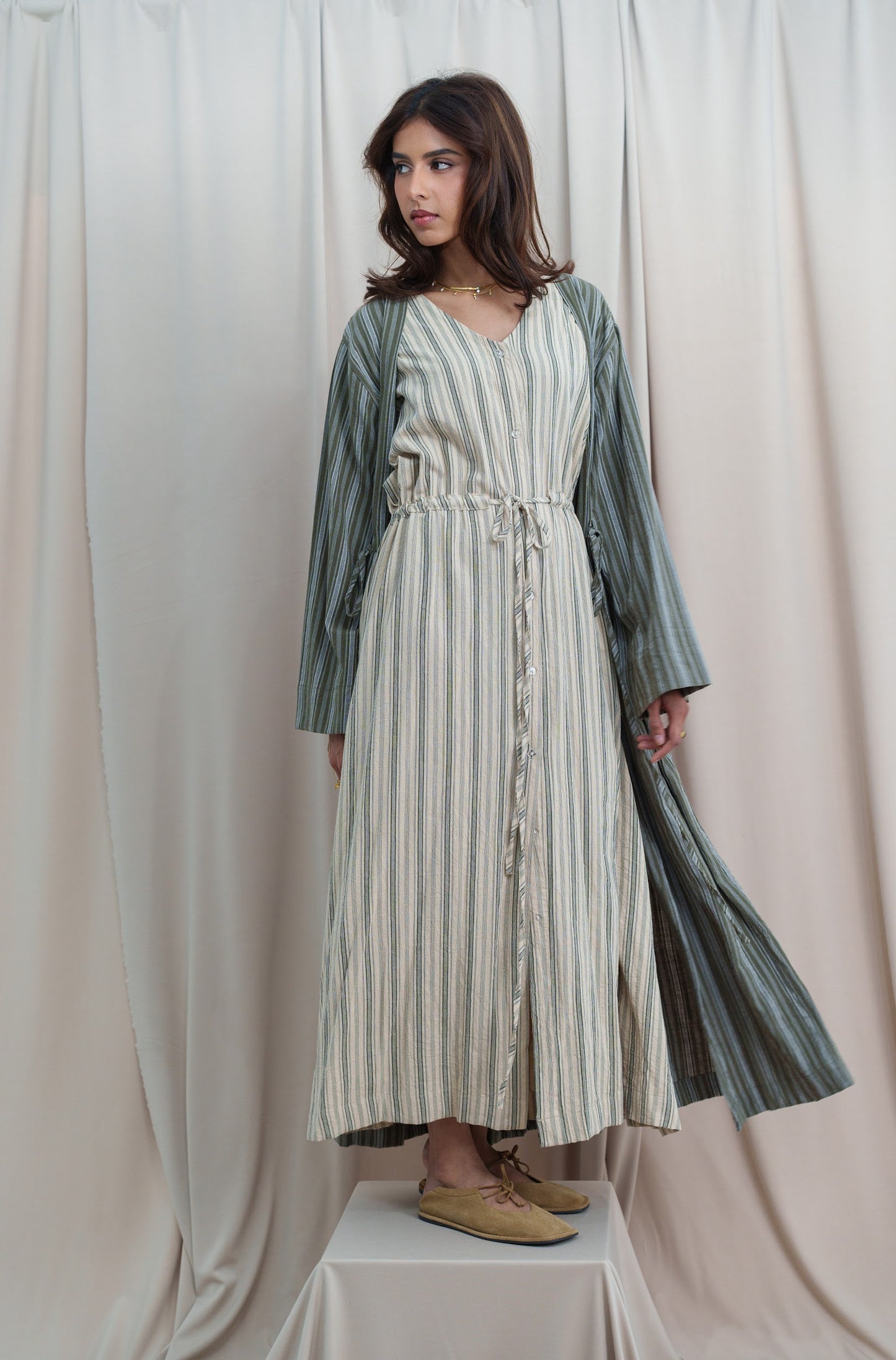 Striped Kaftan Set