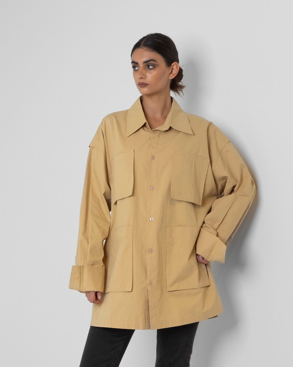 Beige Cargo Shirt