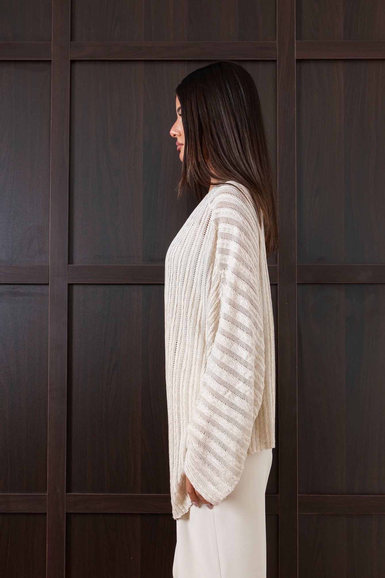 Creme Top Light Knit Set