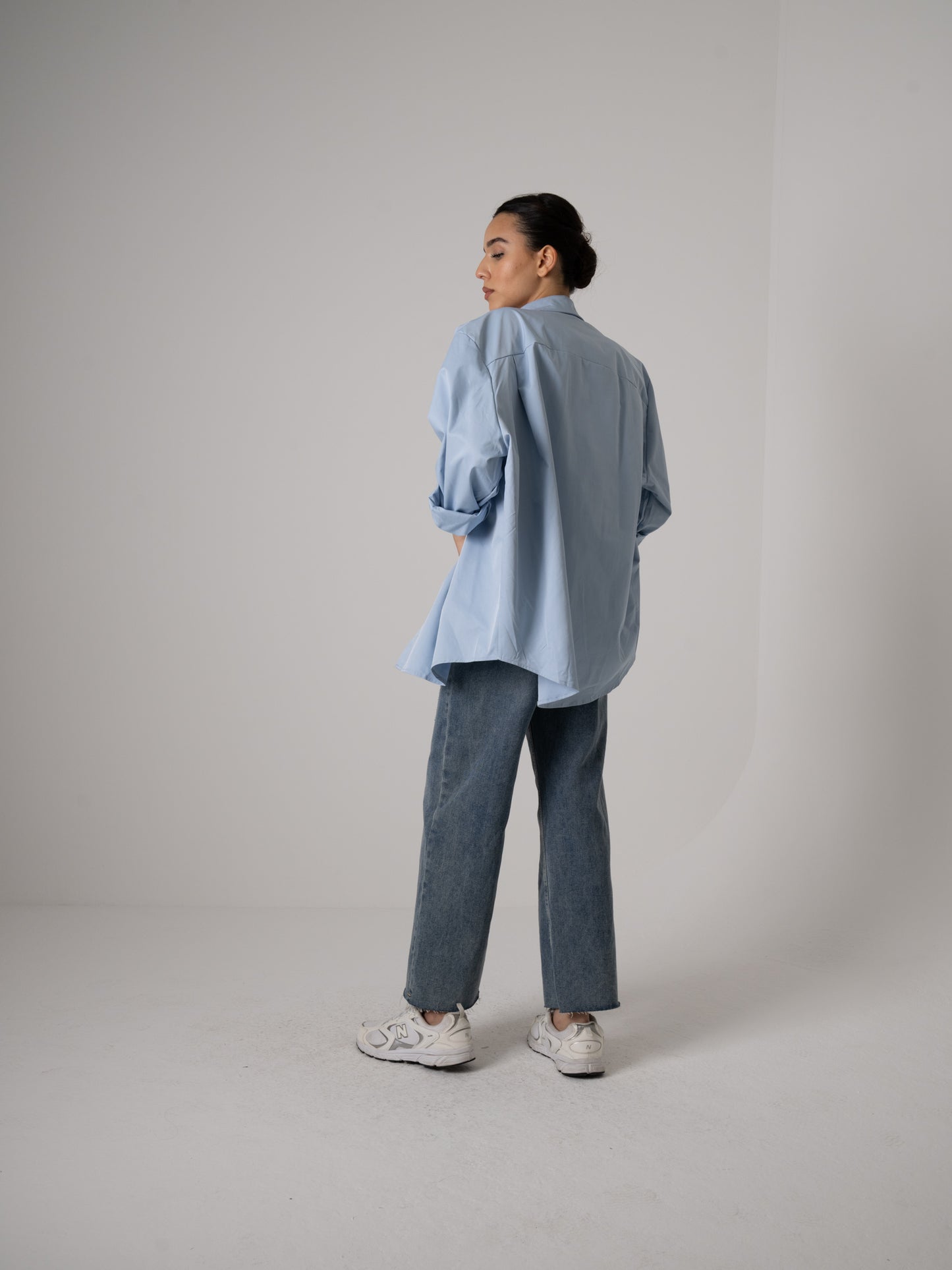 Blue Shirt with Attached Pocket