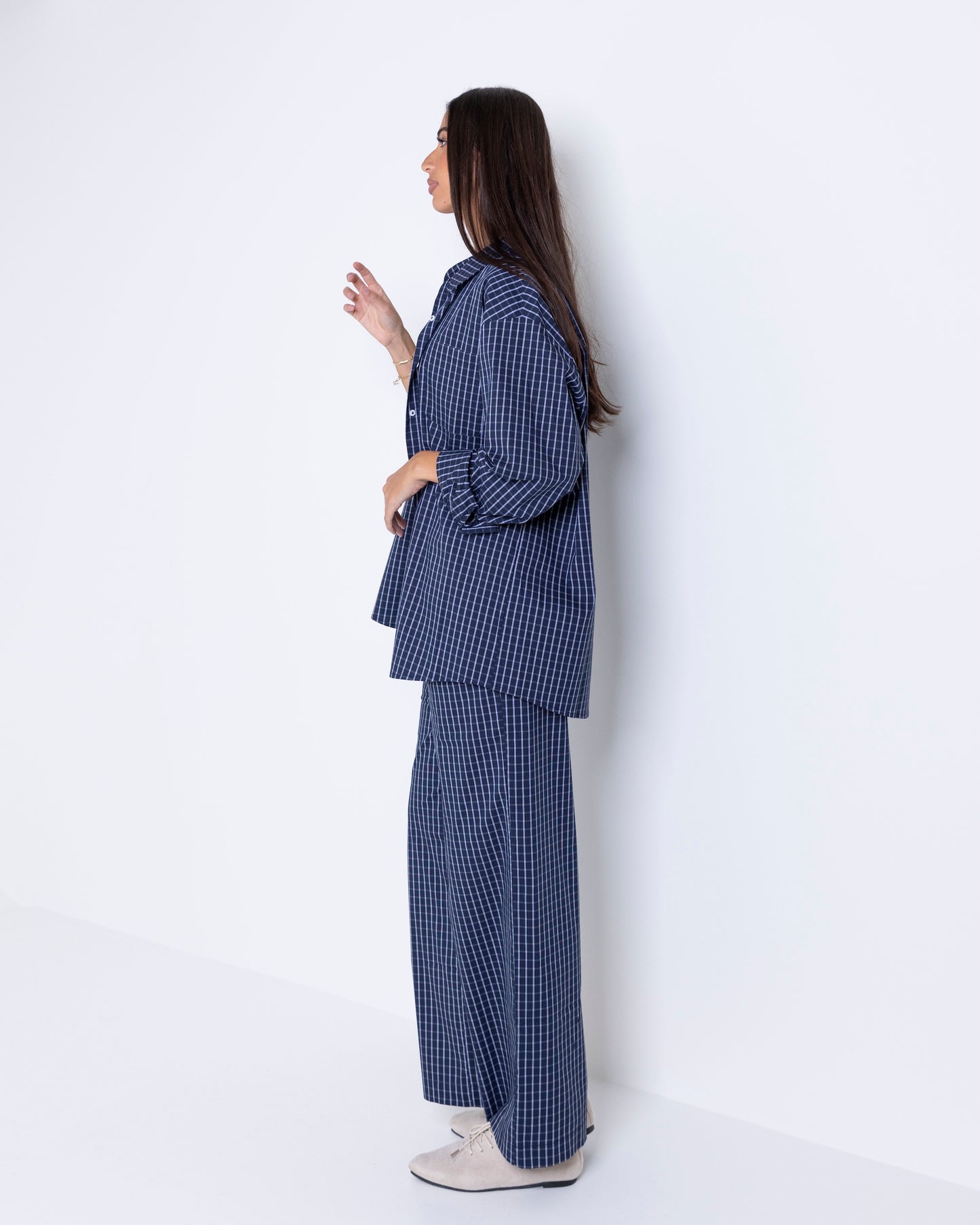 Navy Checkered Set