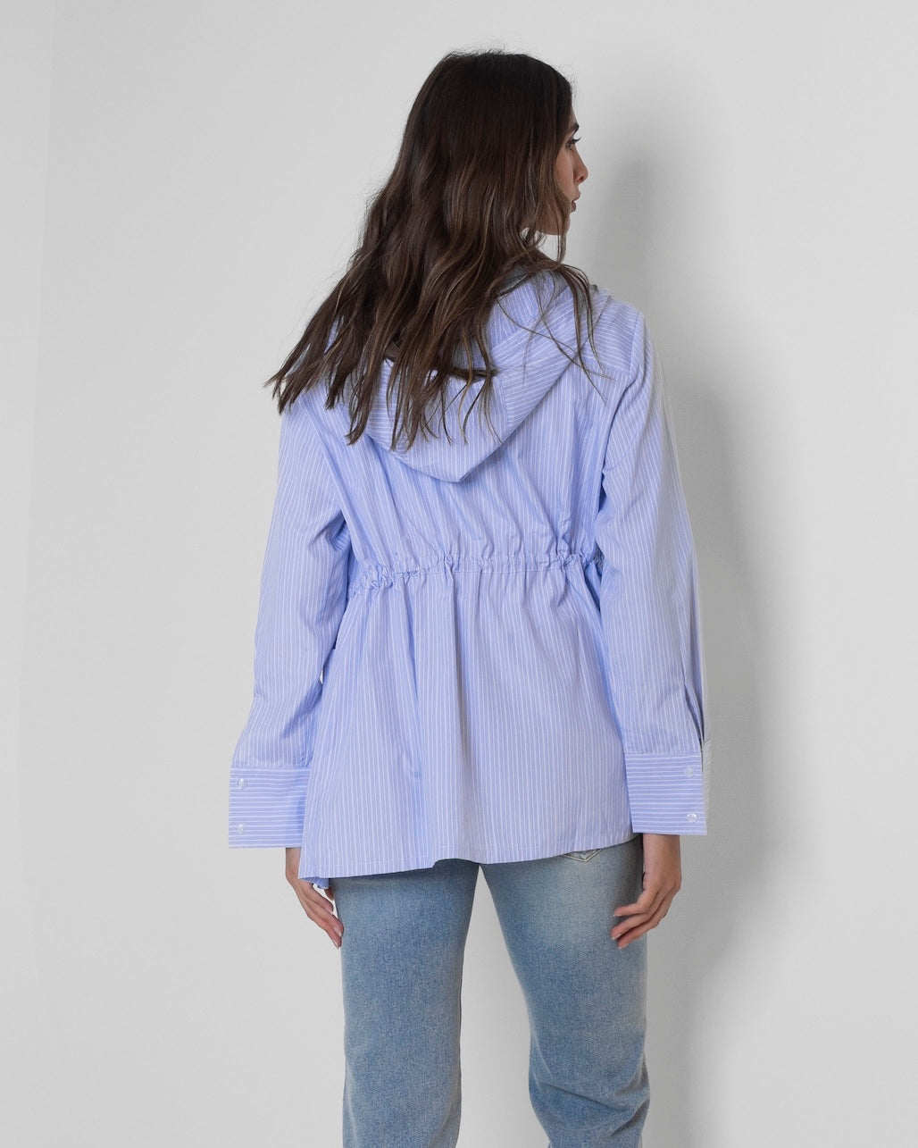Gartered Blue Striped Jacket