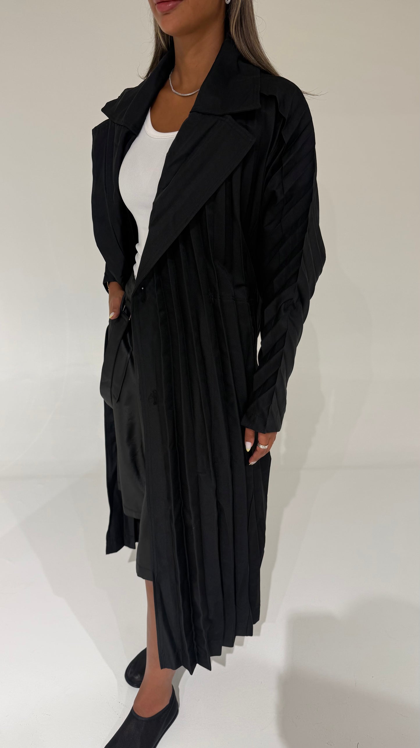 Wide Pleated Trench