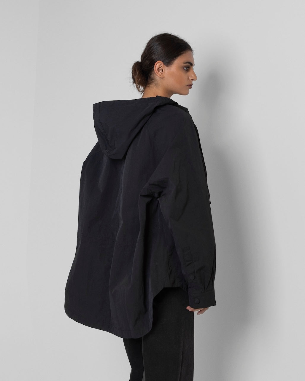 Black Hooded Top