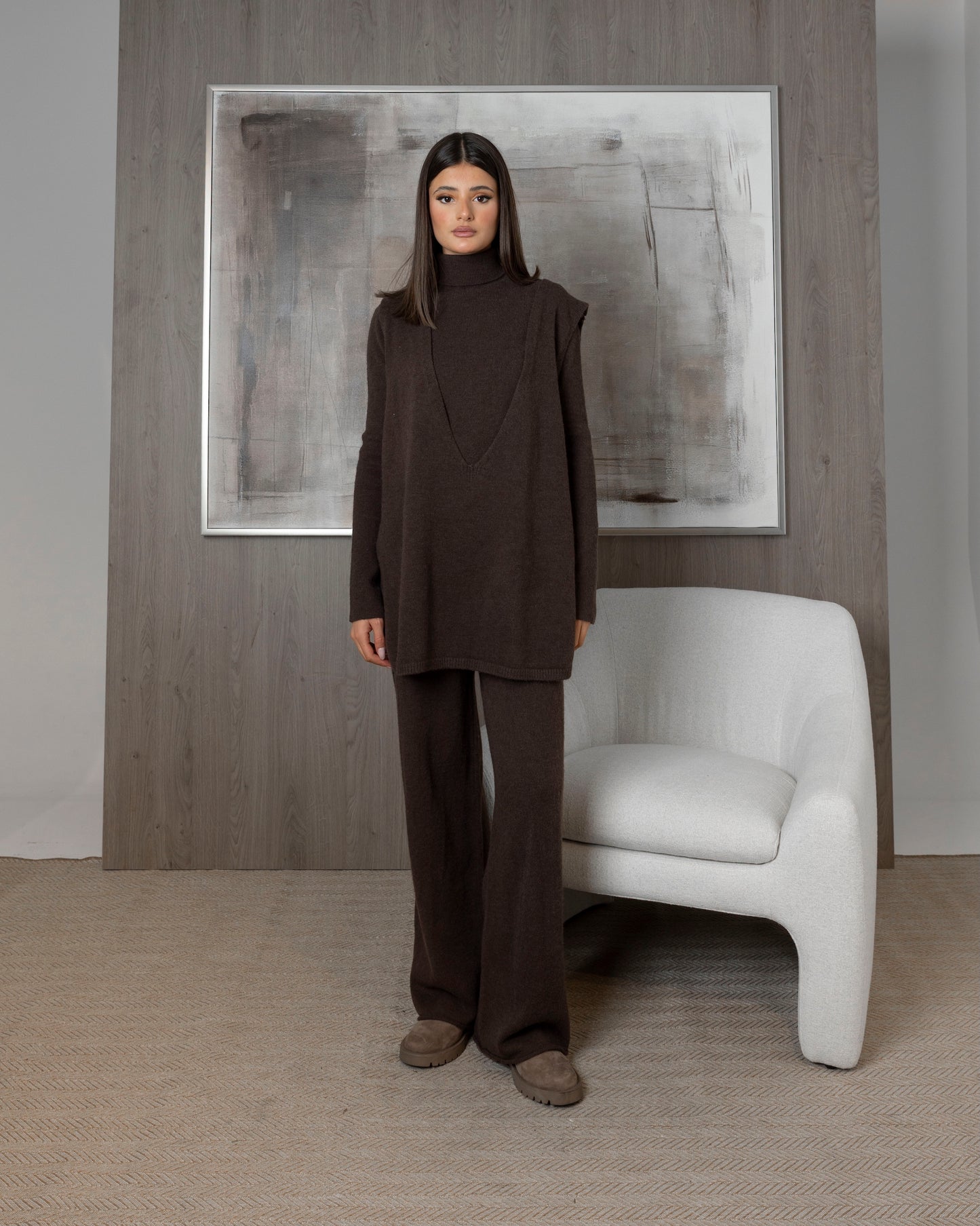 3 Piece Knit Set (Pants, Long Sleeve Top, & Sleeveless Top)