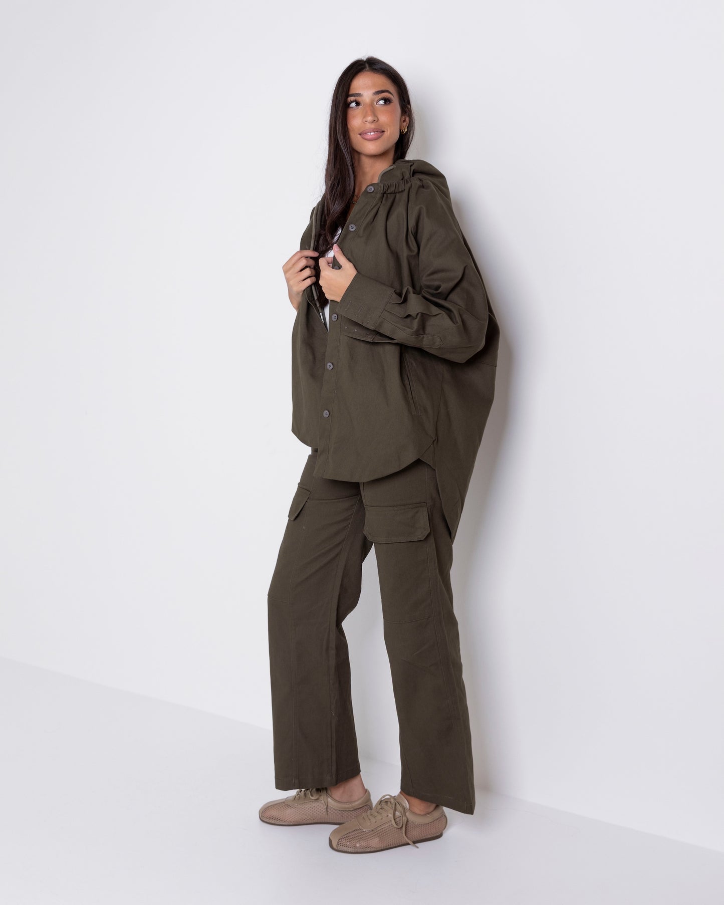 Dark Olive Green Cargo Set
