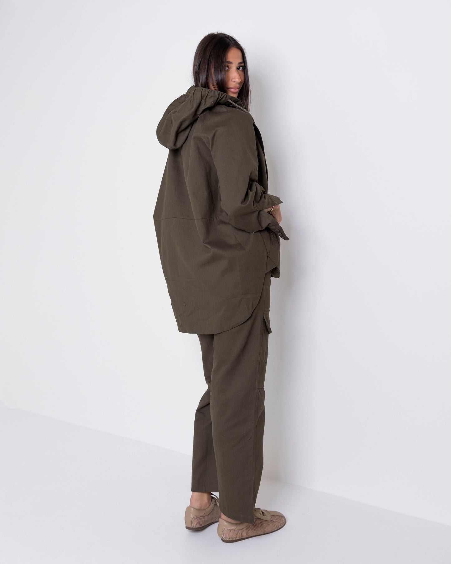 Dark Olive Green Cargo Set