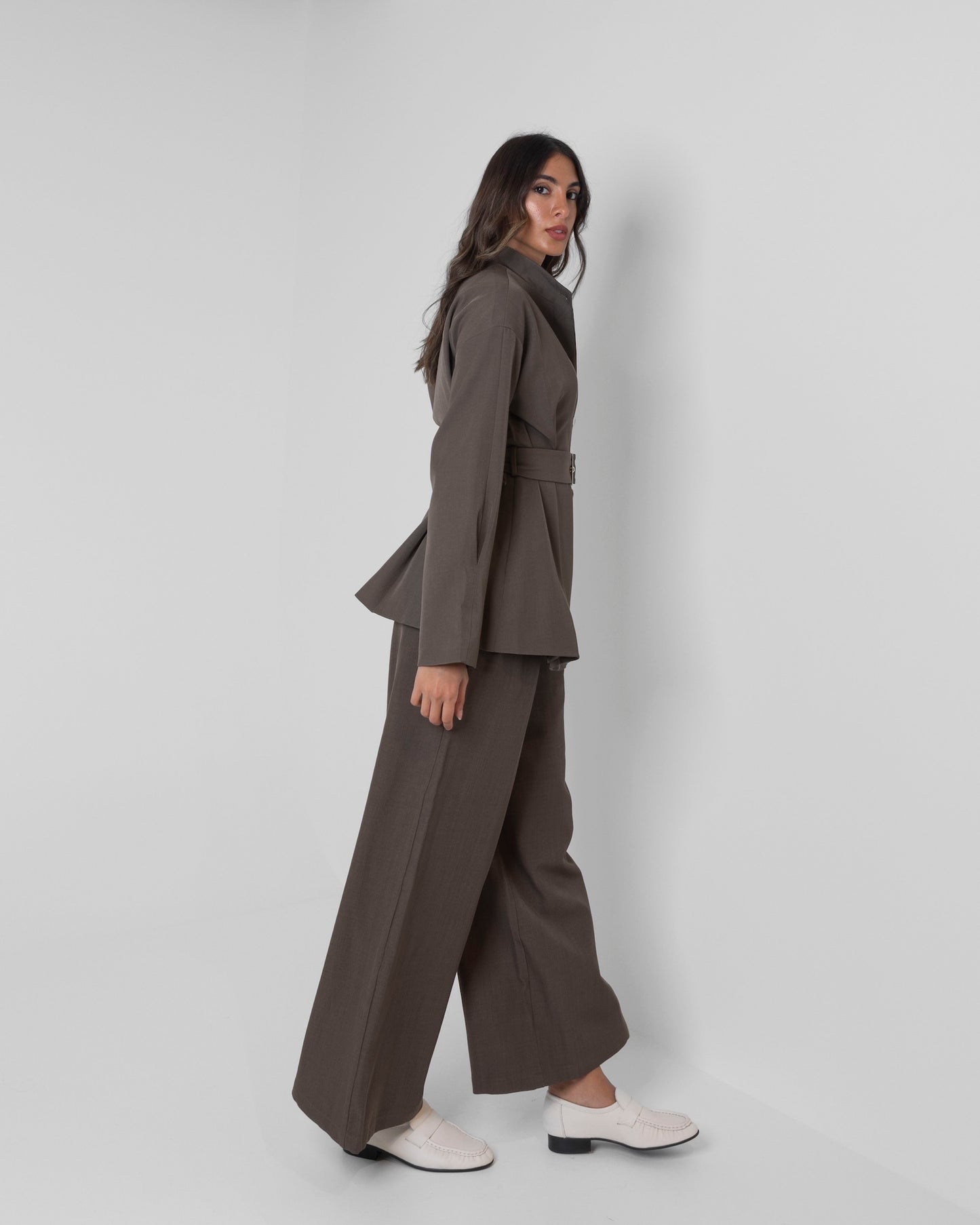 Buttoned Set with Belt