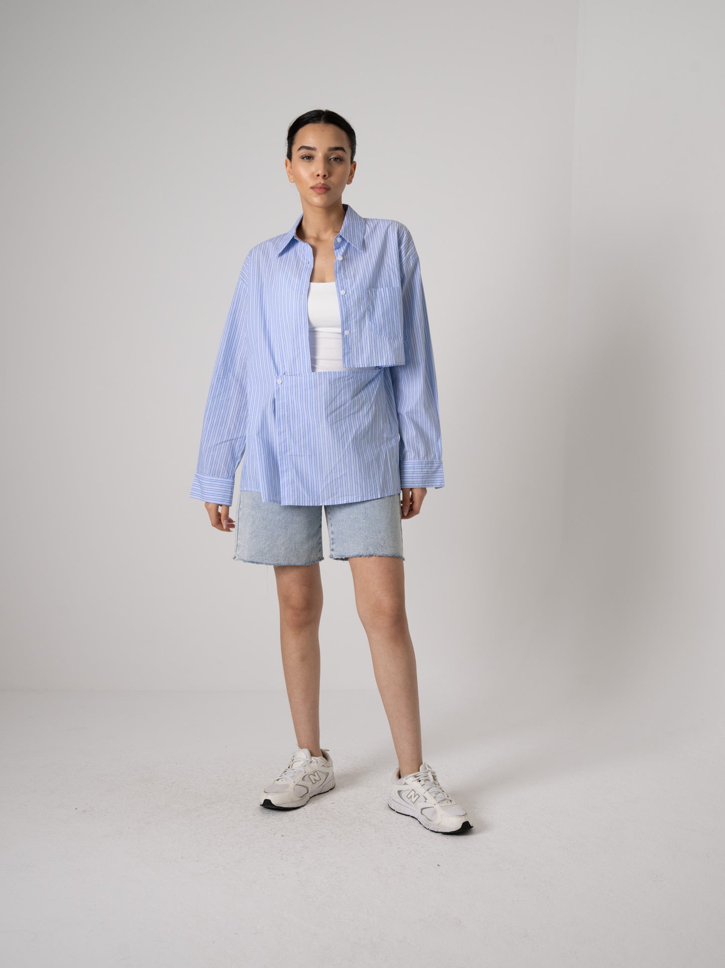 Blue Pinstriped Poplin Shirt