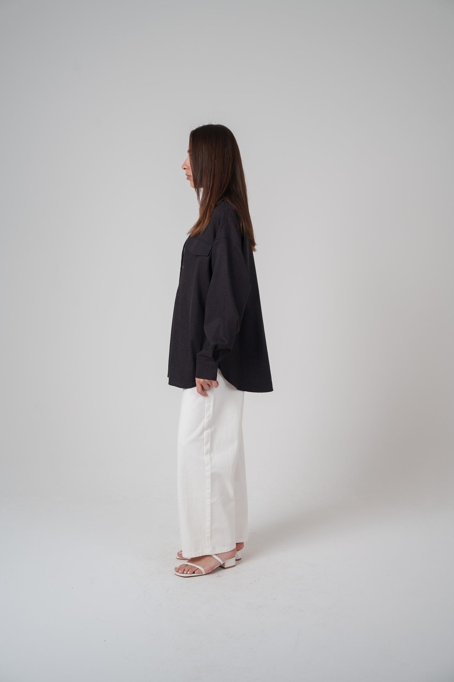 Open Neckline Shirt with Attached Top Beneath