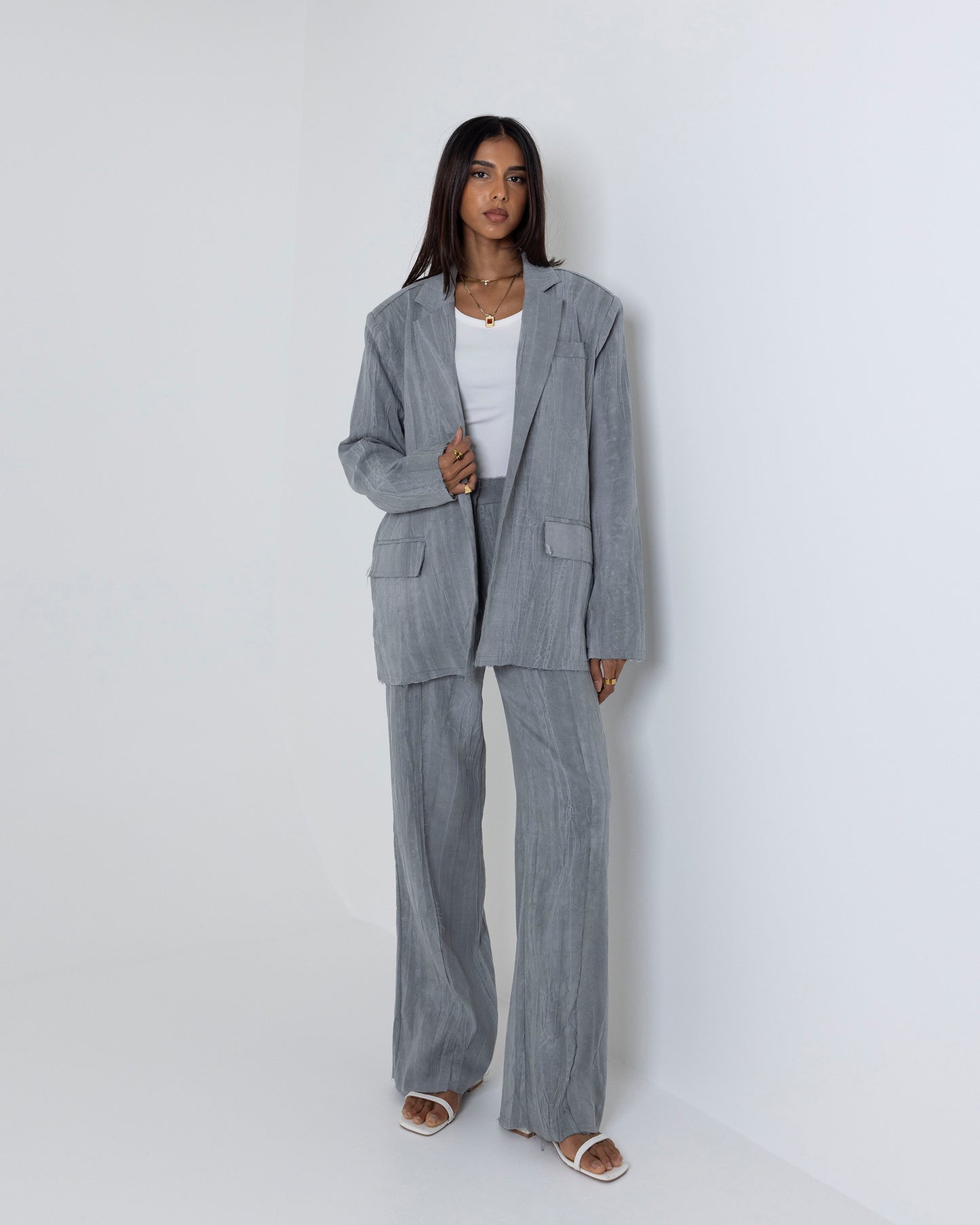 Minimalist Grey Suit Set