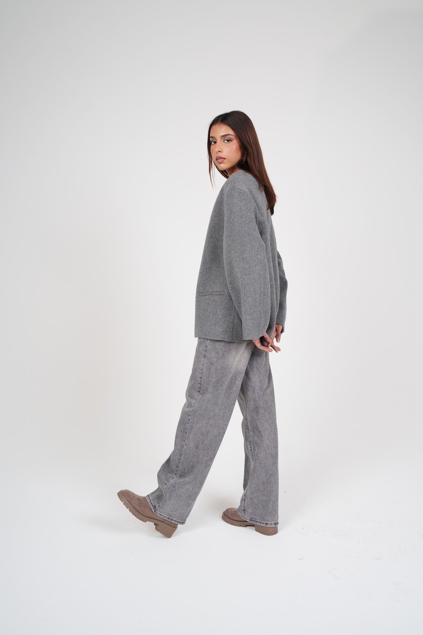 Grey Wool Top