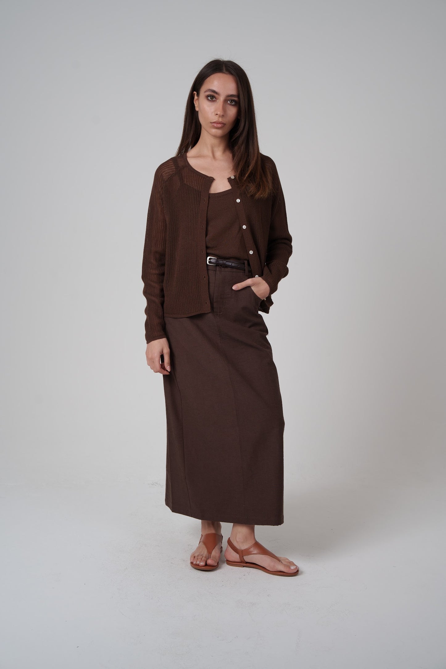 Light-weight Knit Cardigan Set