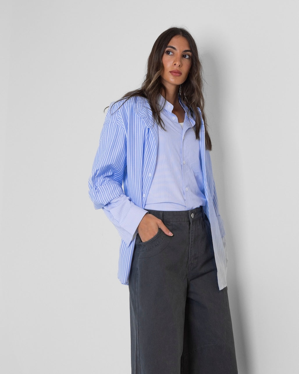Blue Striped Double Shirt