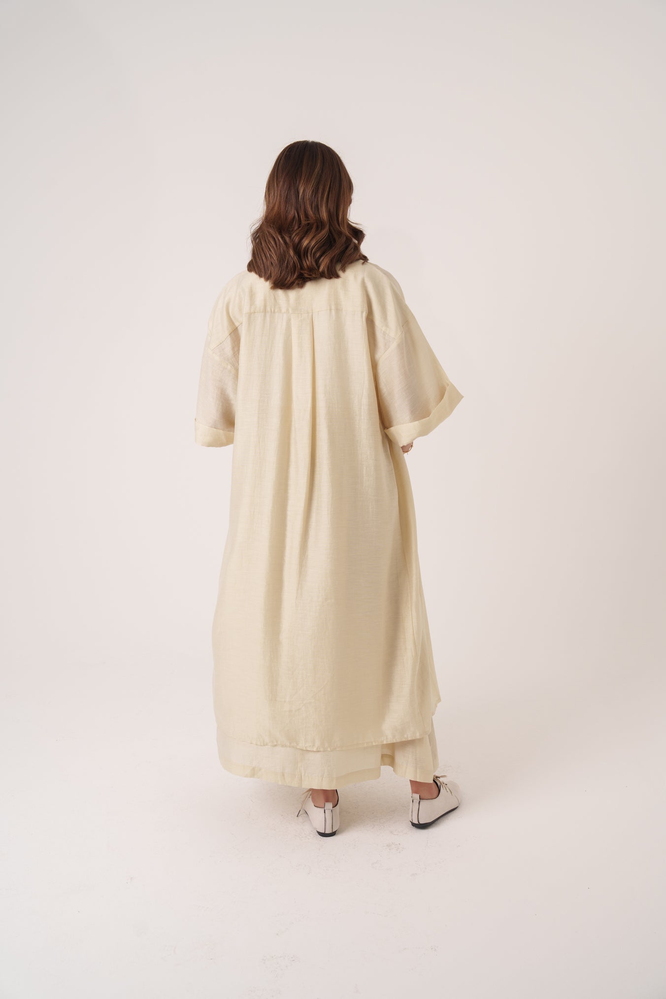 Skirt & Long Buttoned Top Set