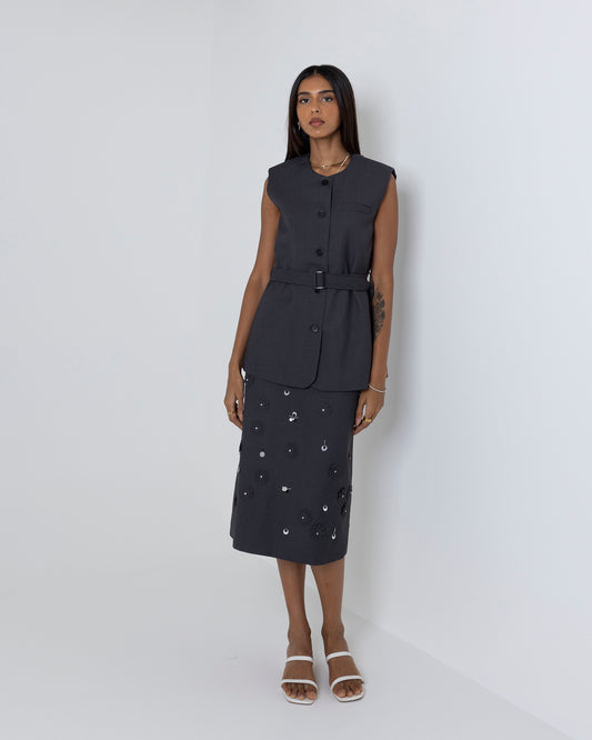 Skirt Embellished Set