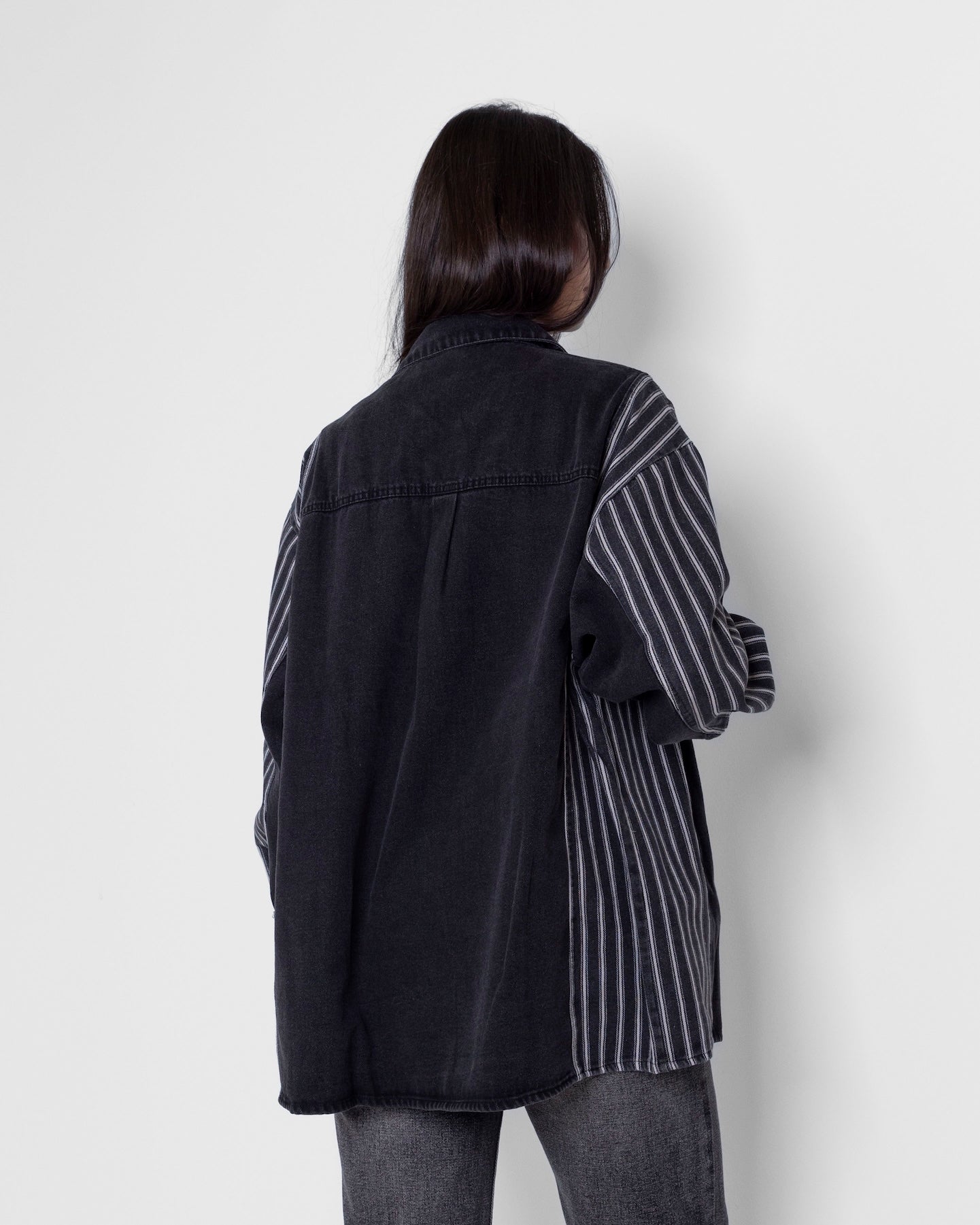 Grey X Striped Jacket