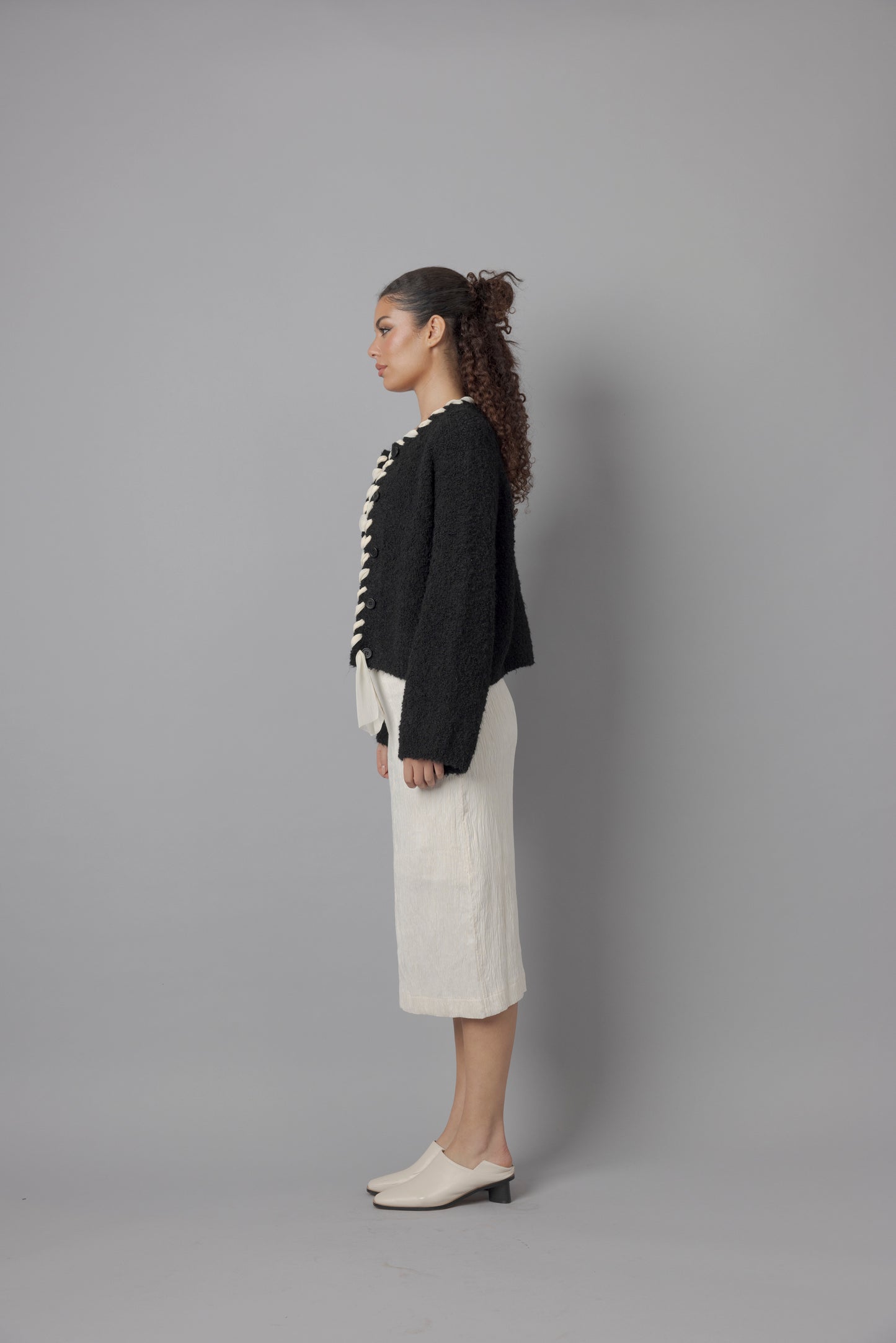 Black Jacket with White Ribbon