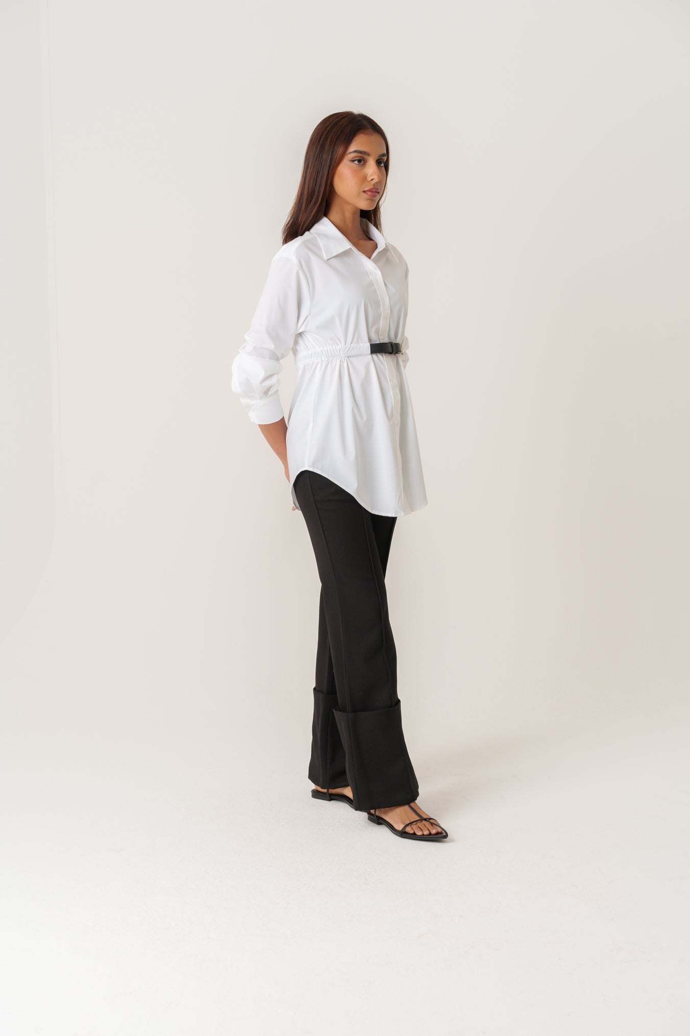 Black Pants with Large Fold