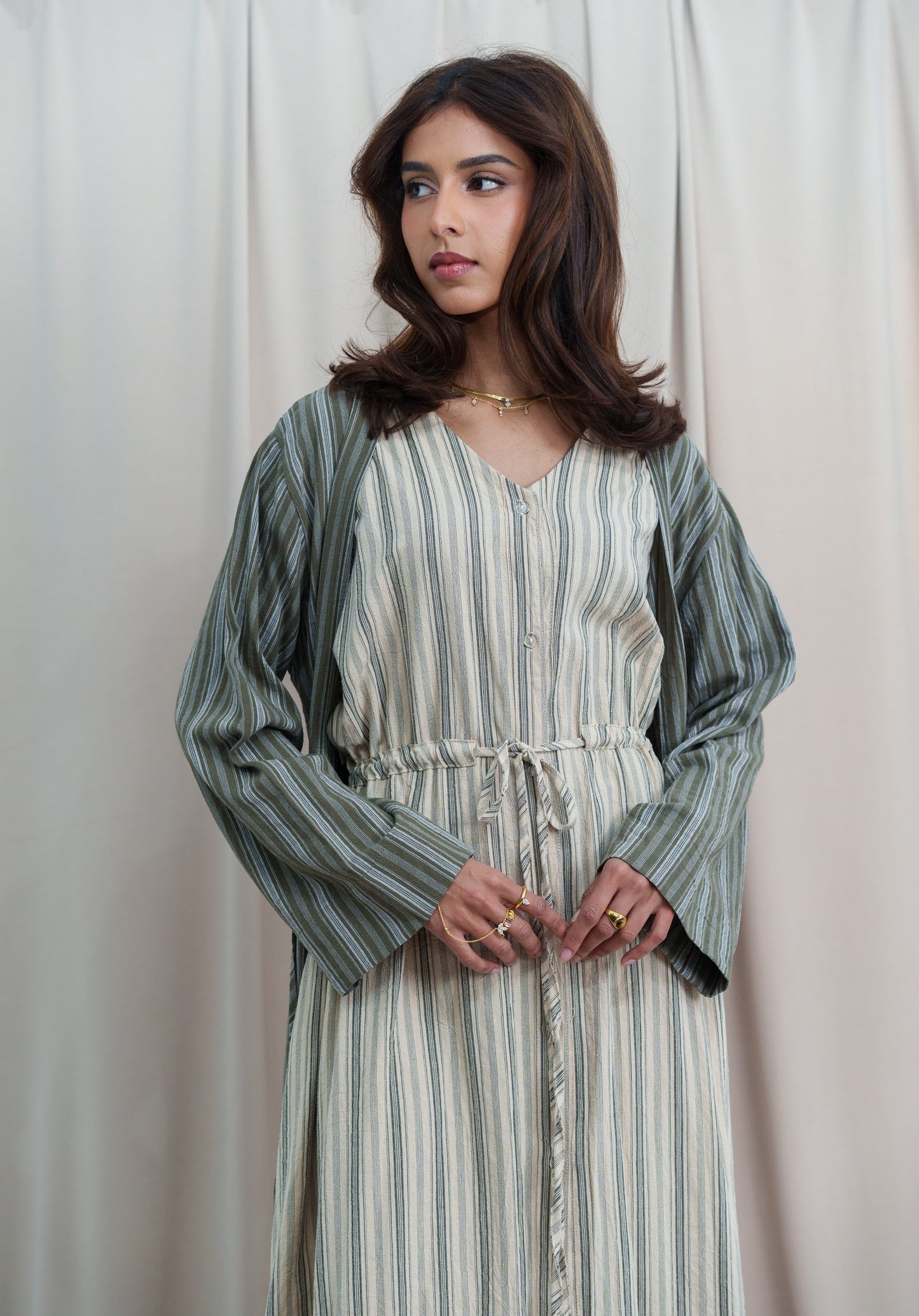 Striped Kaftan Set