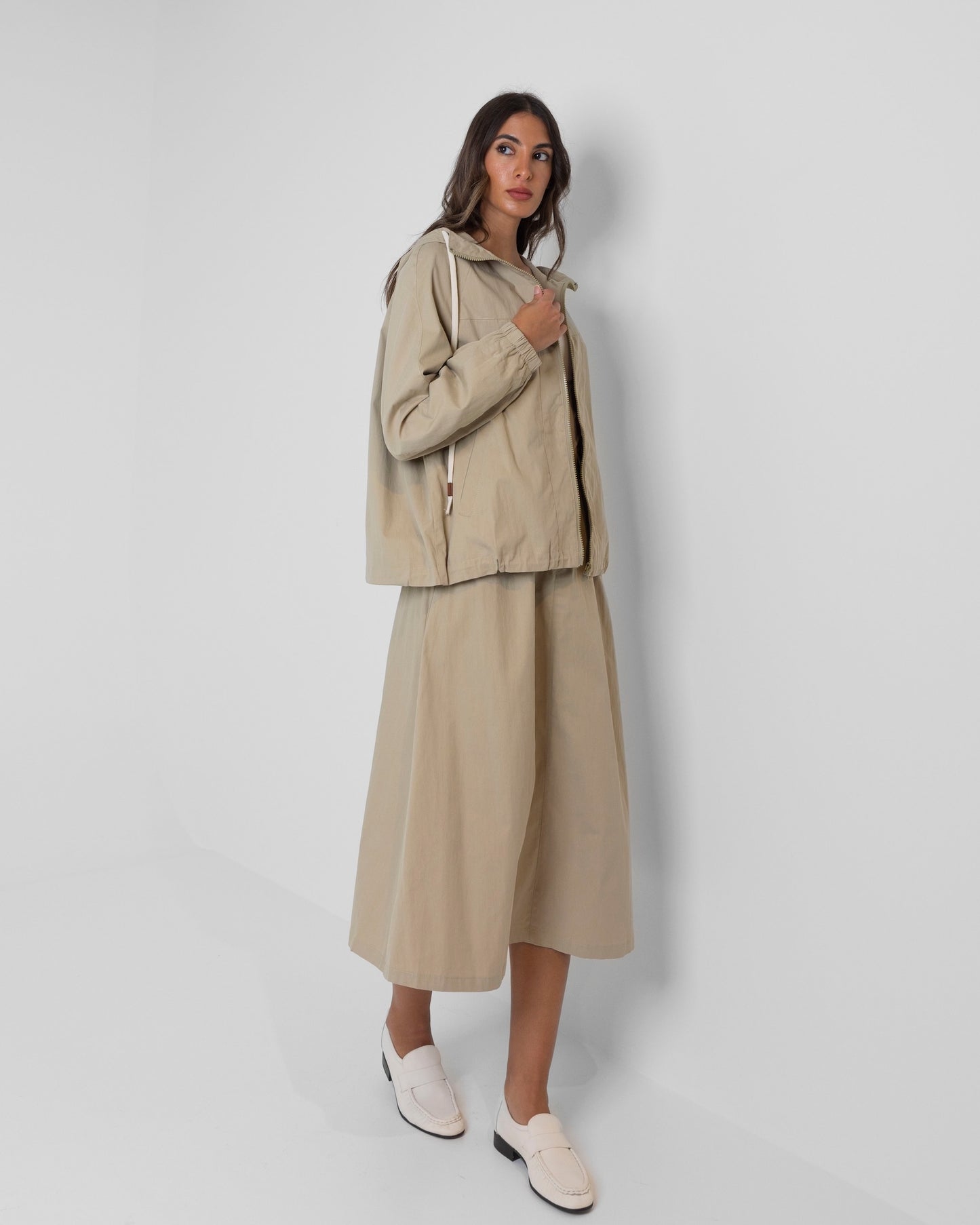 Beige Skirt Set