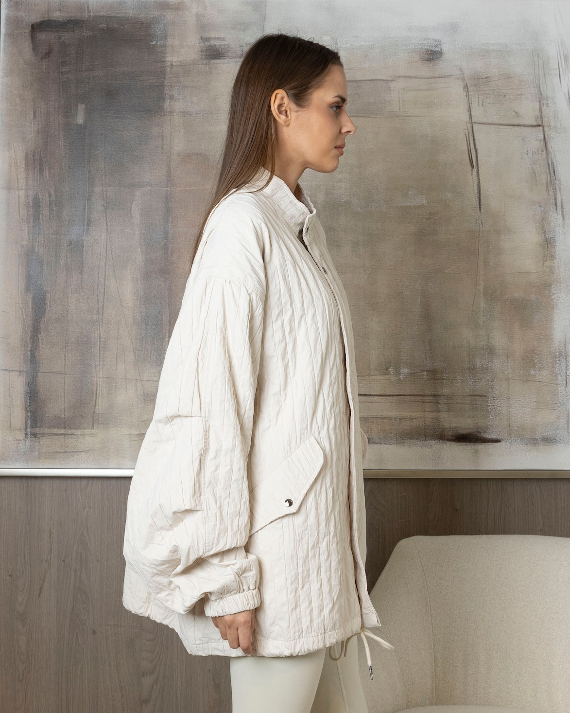 Light Padded Creme Jacket