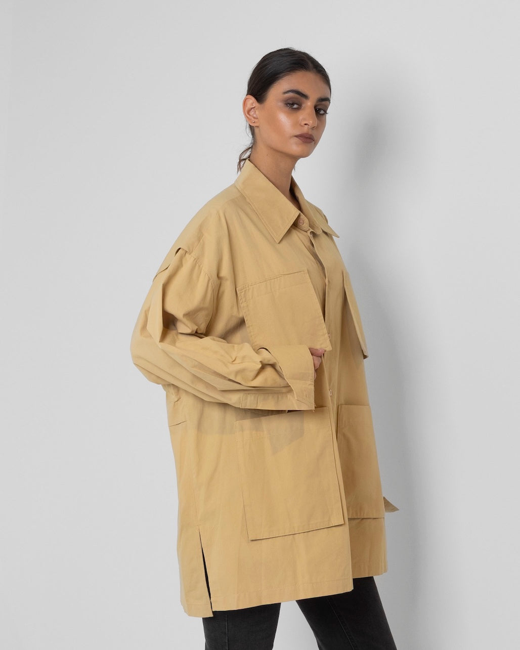 Beige Cargo Shirt