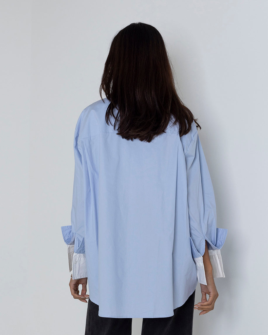 Contrast Collar Shirt