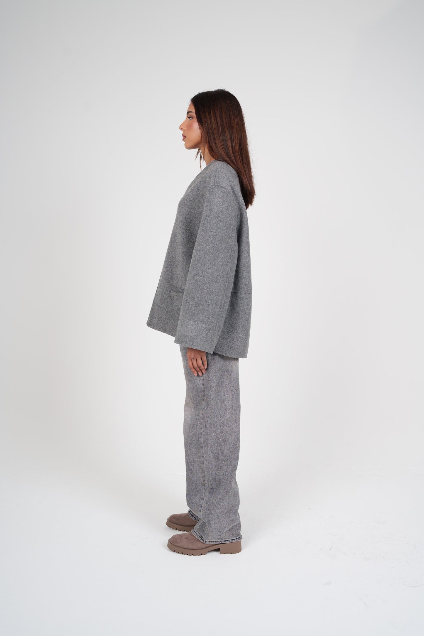 Grey Wool Top