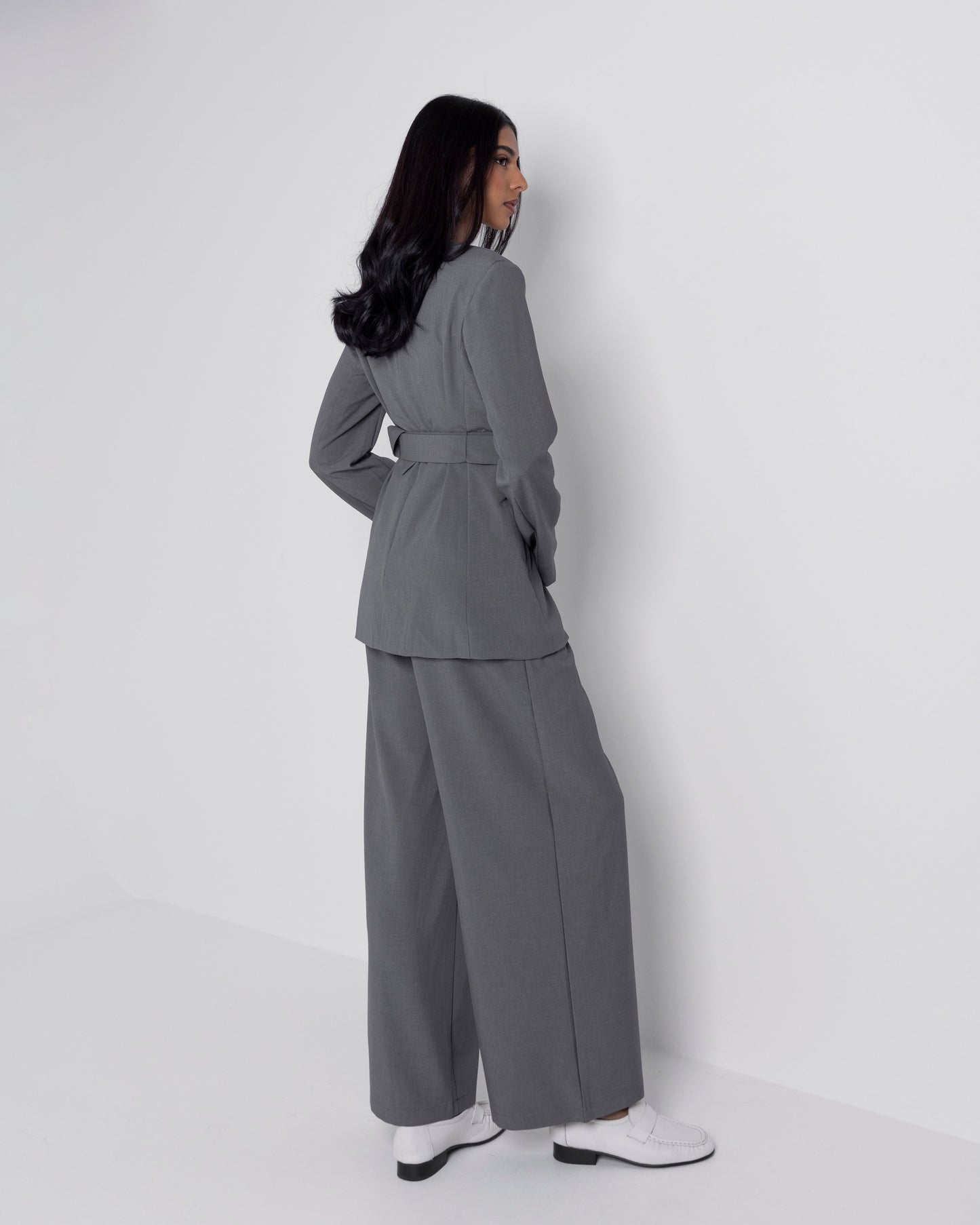 Suit-like Grey Top with Pants (Set)