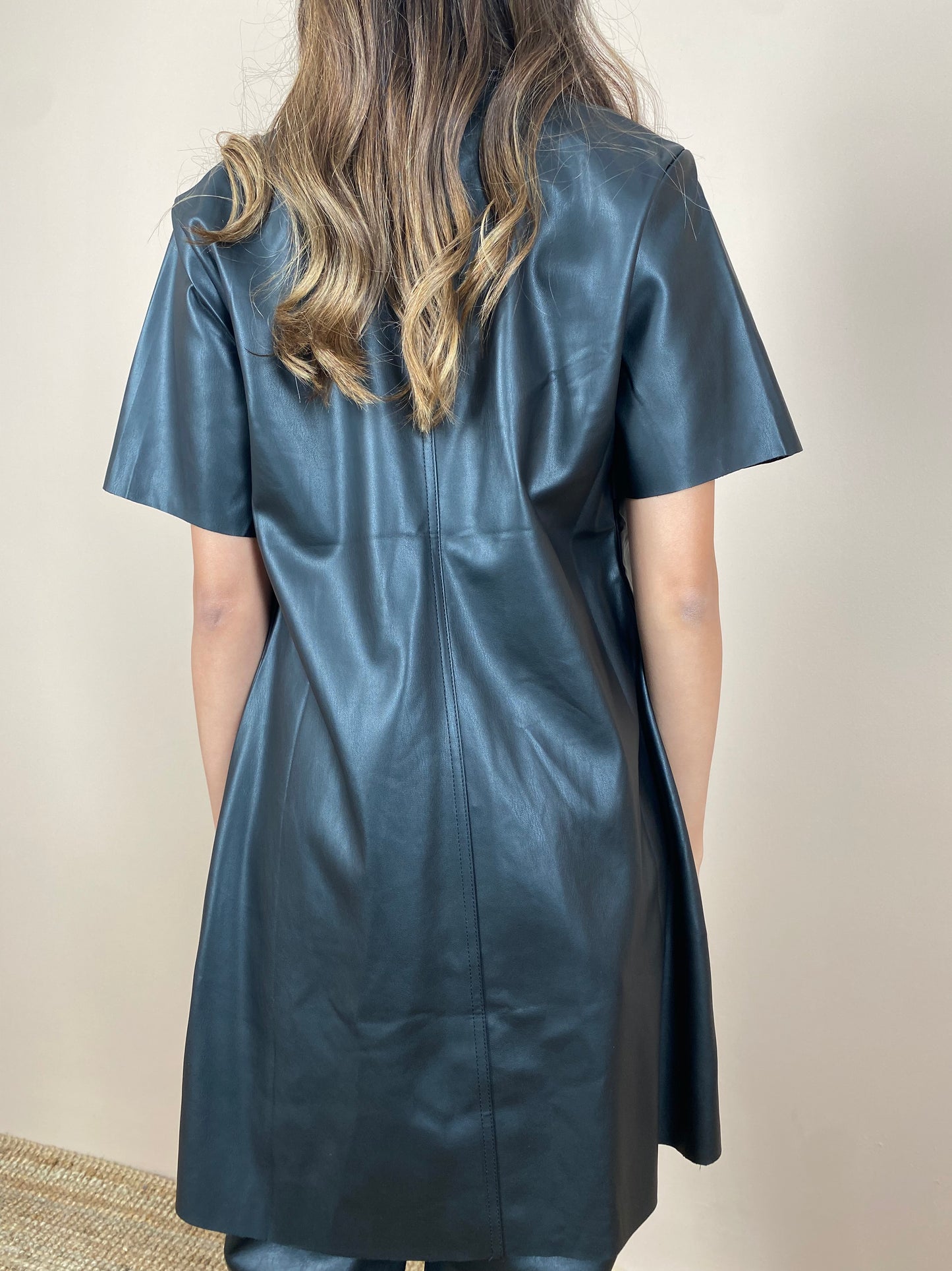 Short Sleeve Leather Top