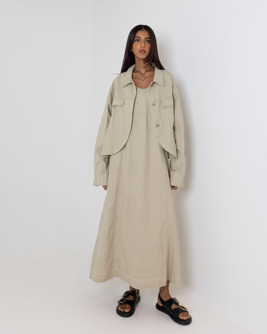 Beige Co-Ord (Dress & Shirt)