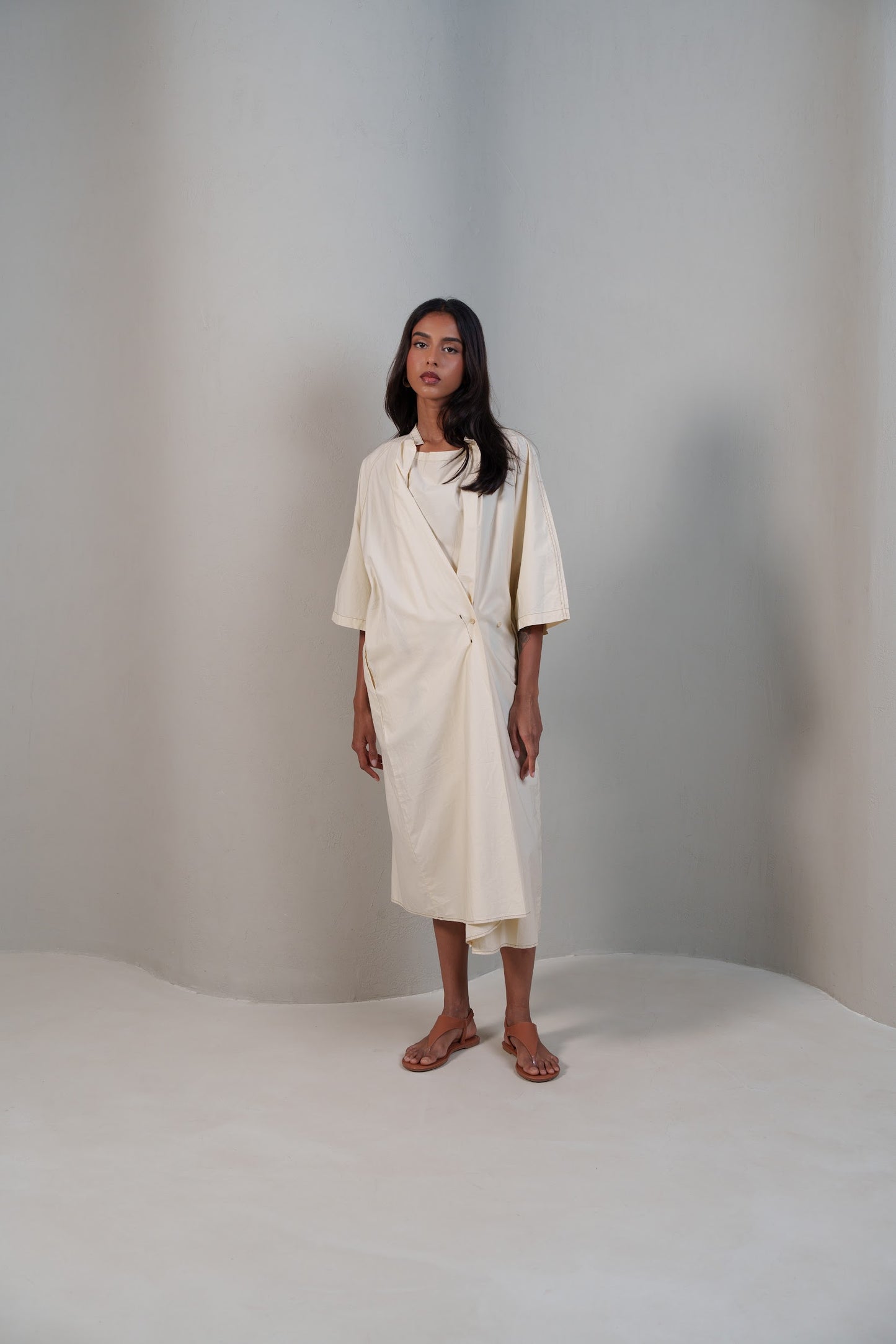 Soft Short Sleeve Midi Dress
