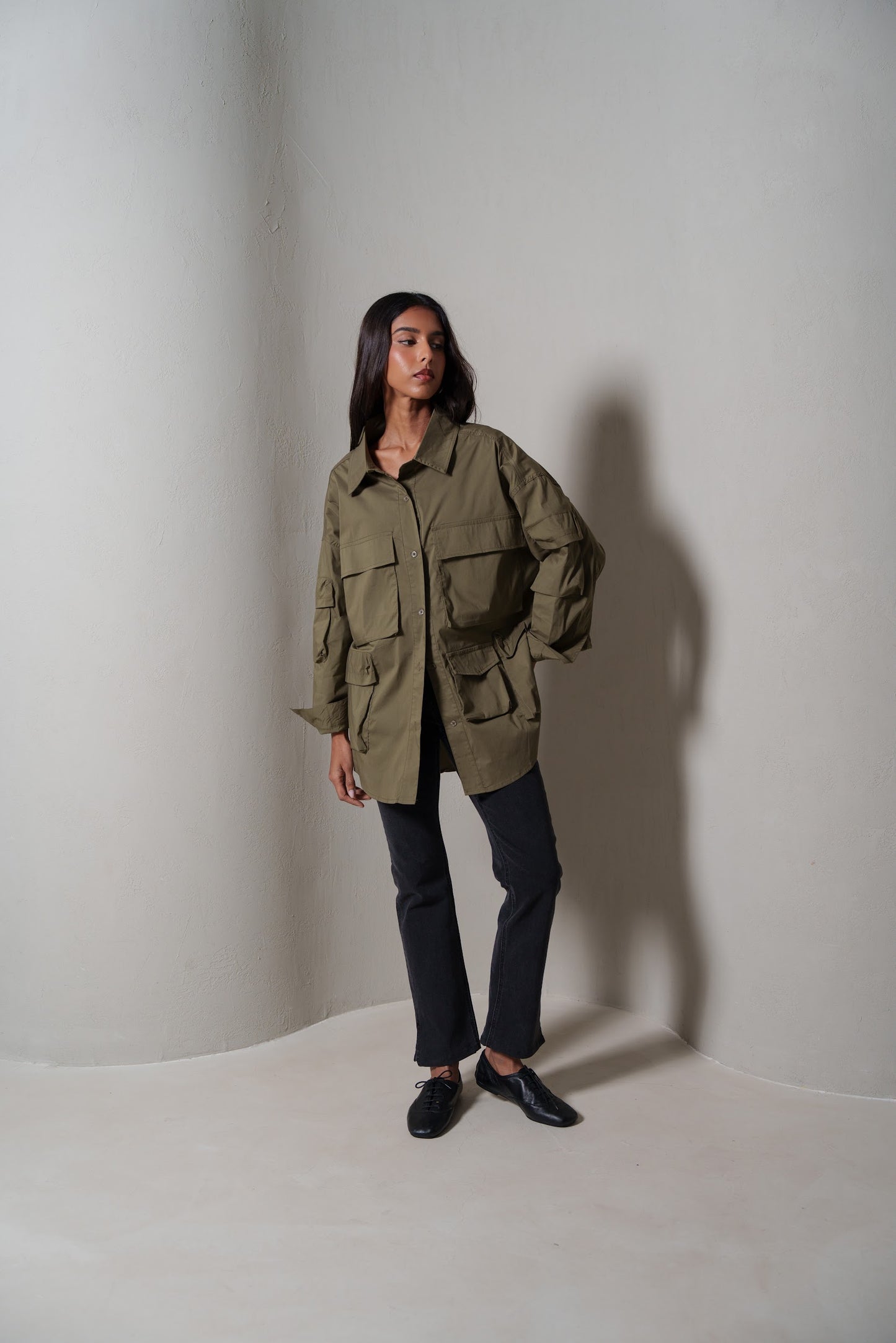 Khaki Cargo Shirt