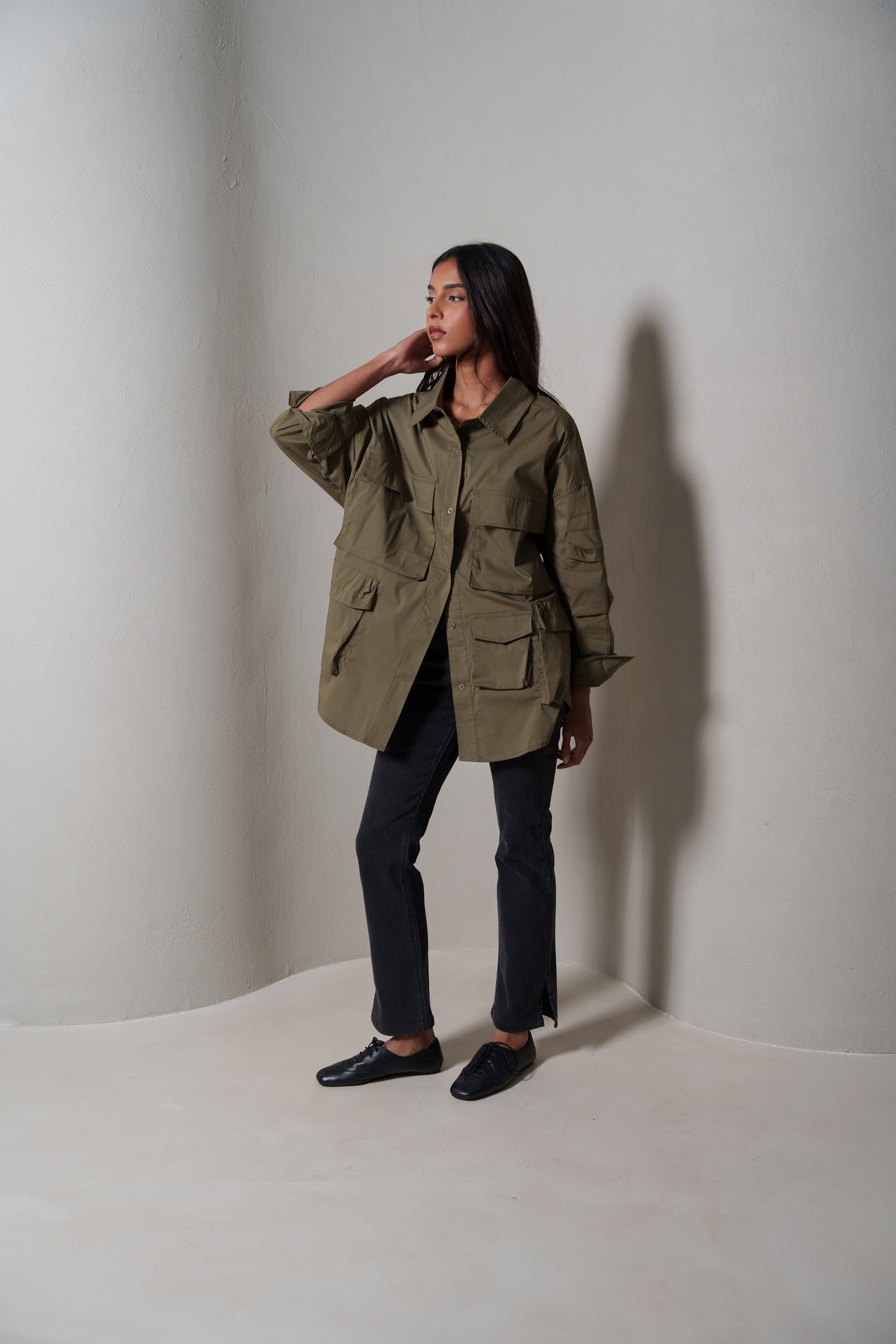 Khaki Cargo Shirt