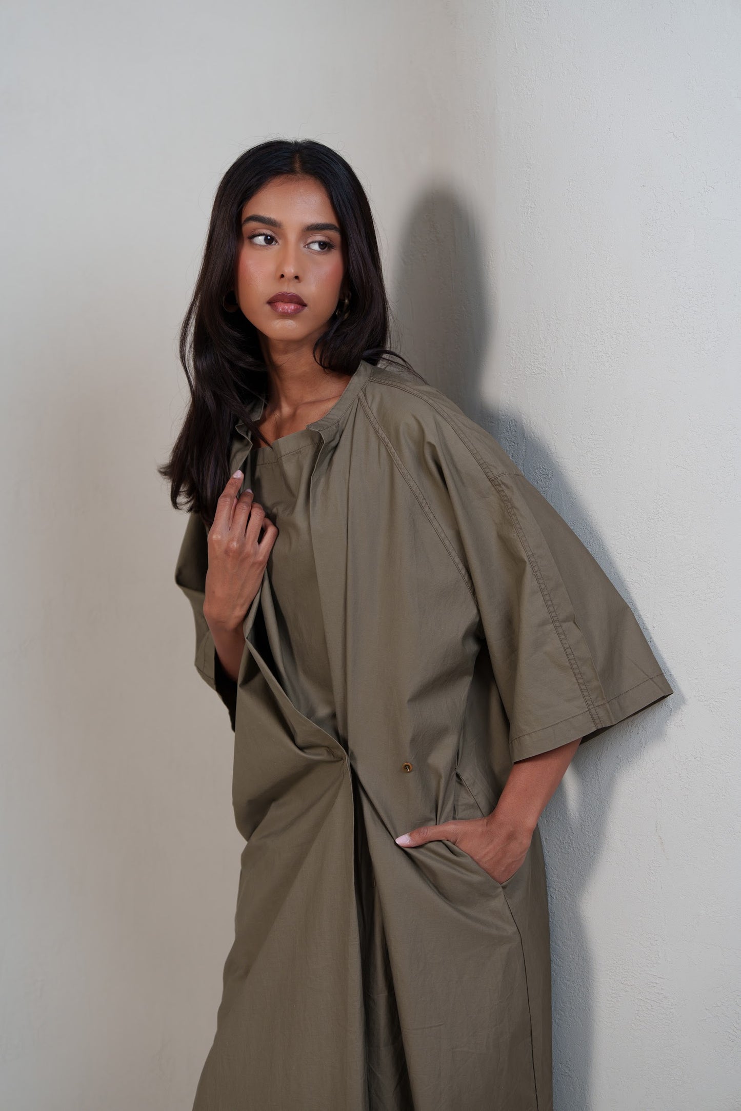 Soft Short Sleeve Midi Dress