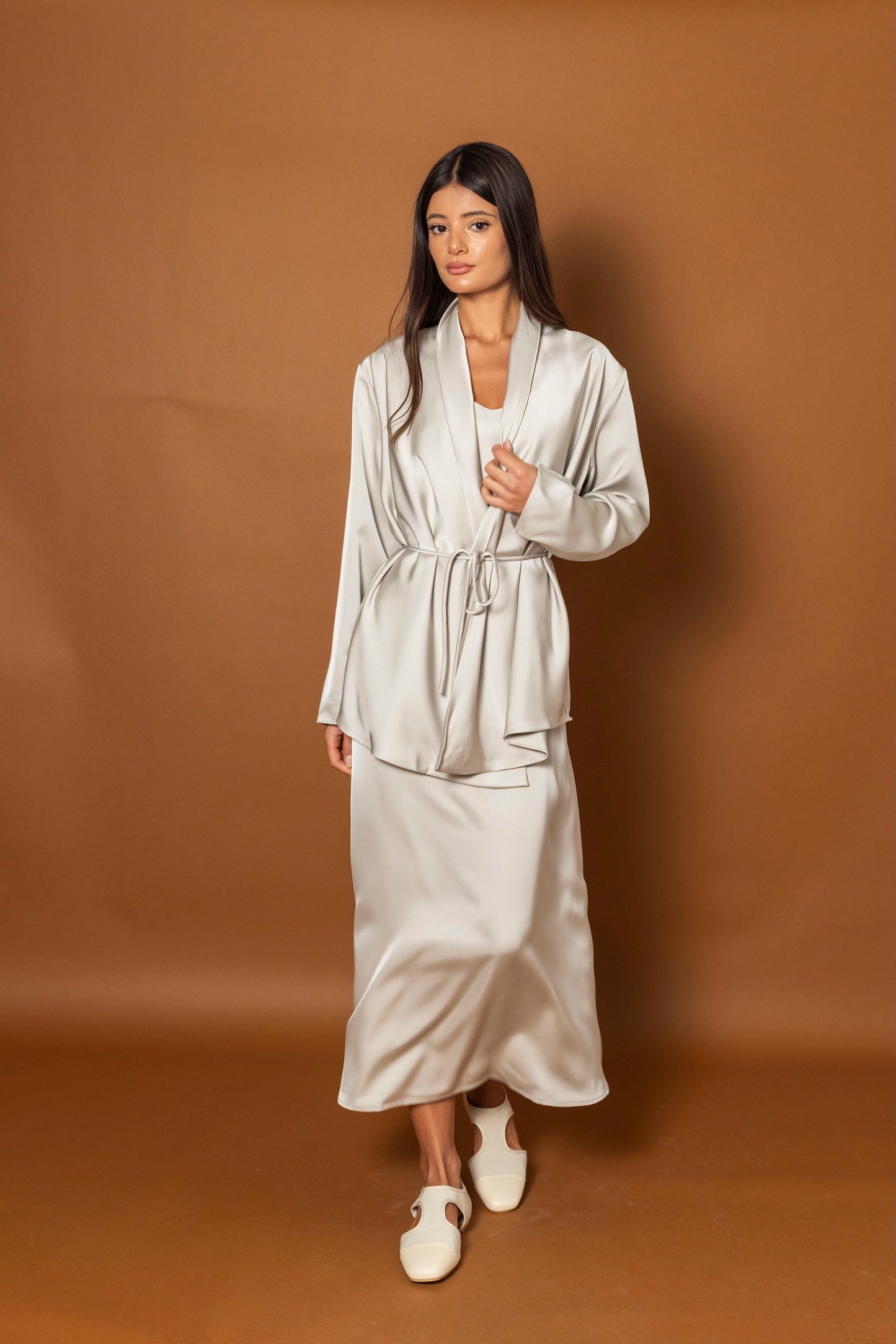 Silk Dress & Jacket Set