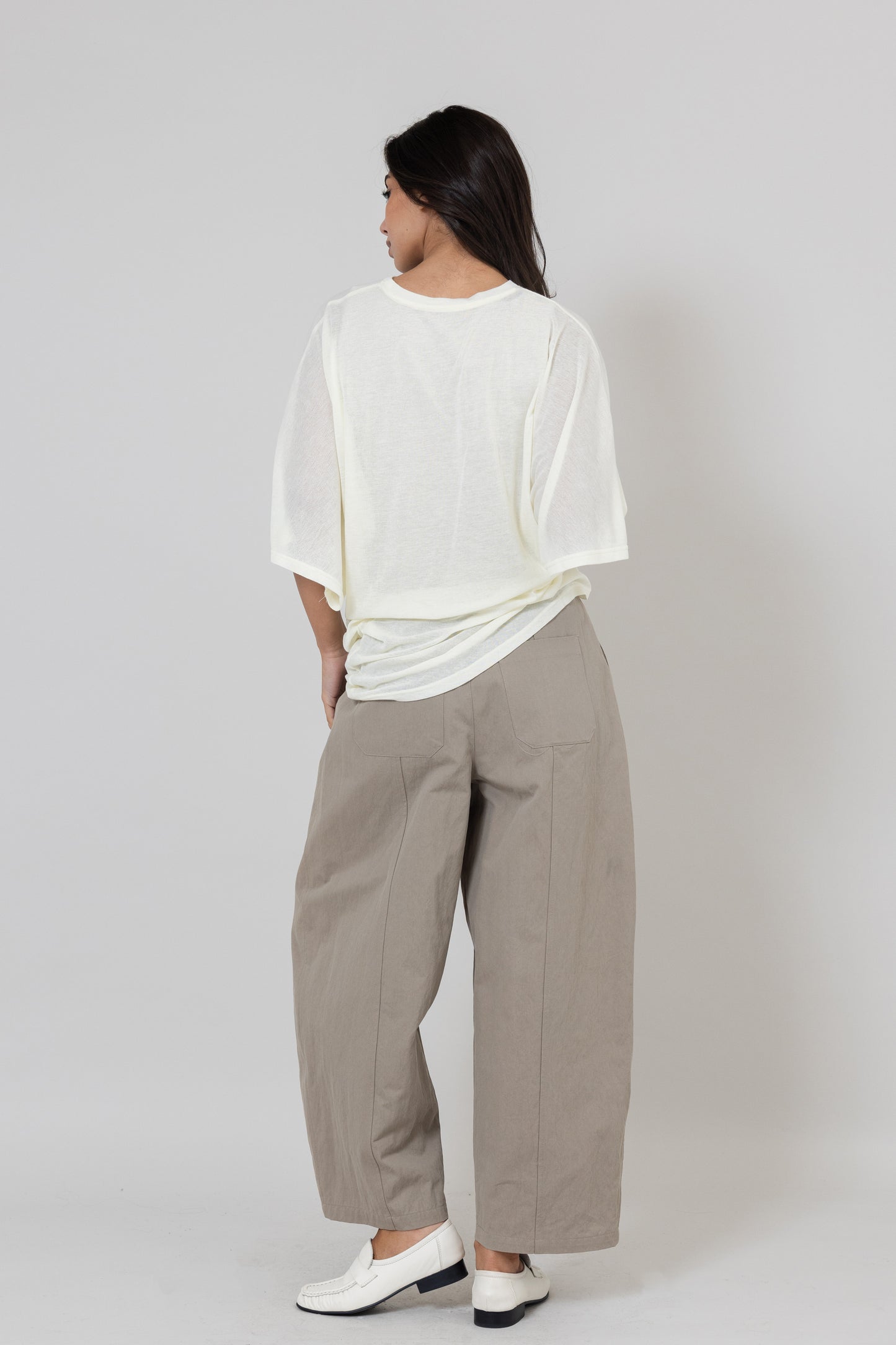 White Cotton Asymmetrical Top