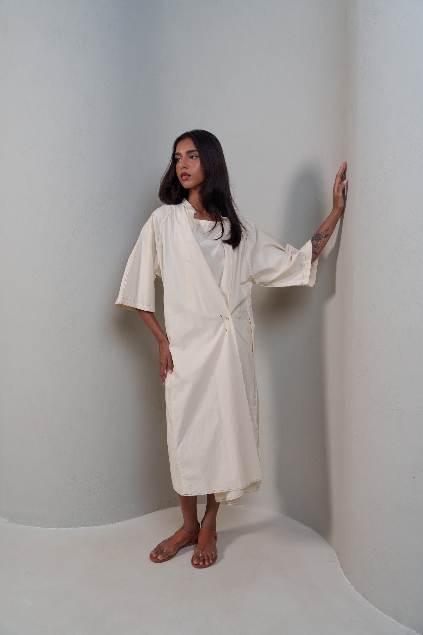 Soft Short Sleeve Midi Dress