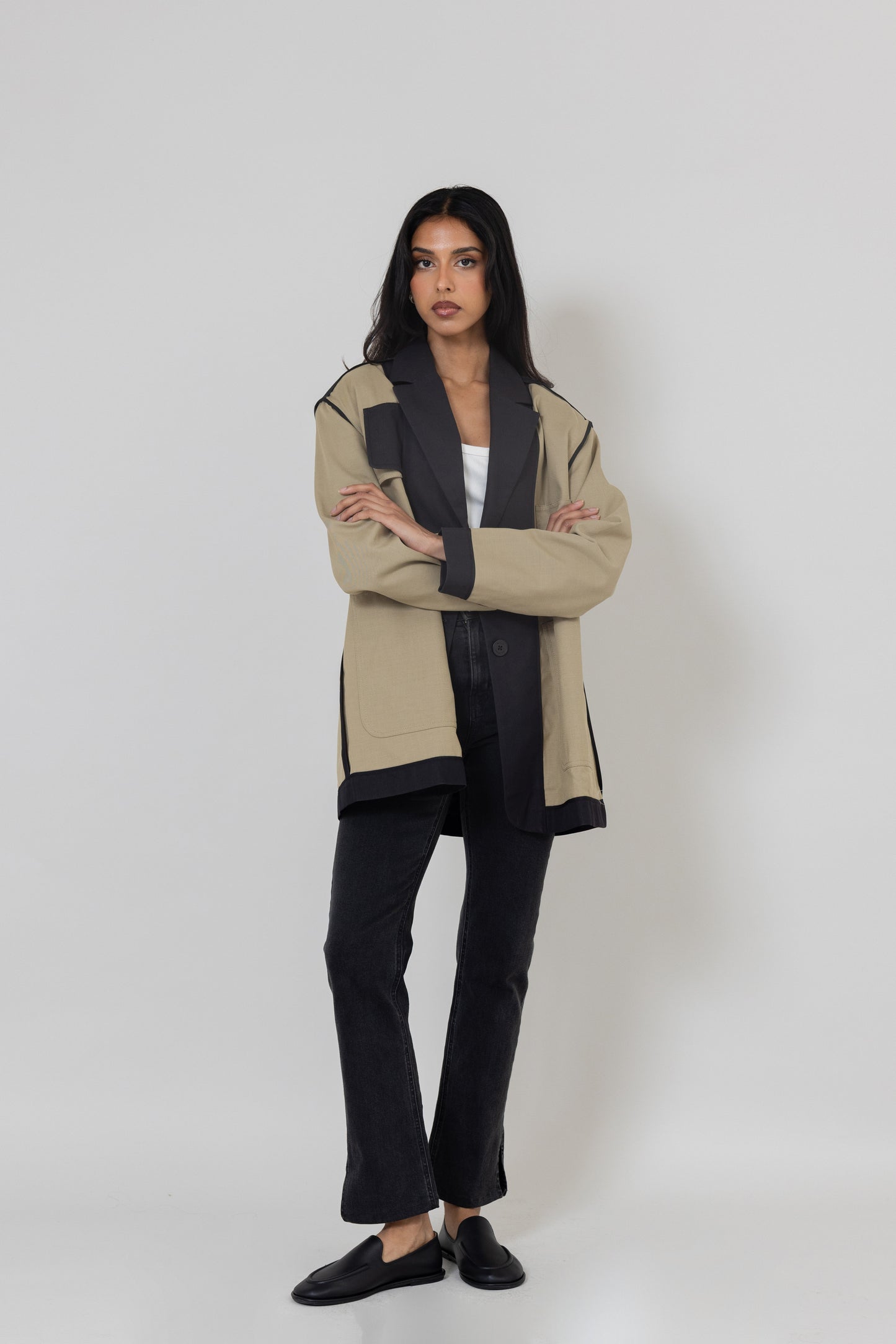 Two Tone Cargo Blazer