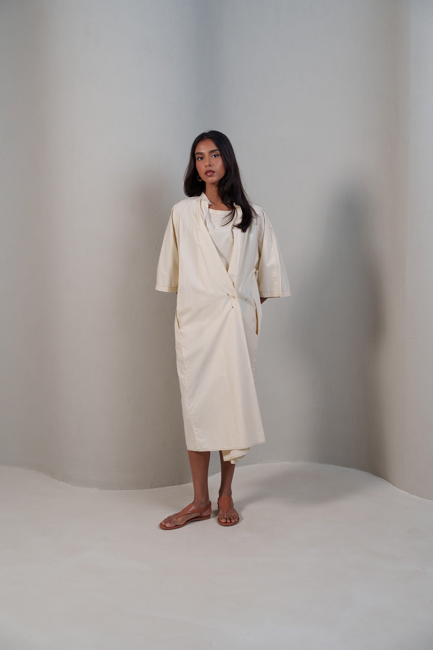 Soft Short Sleeve Midi Dress