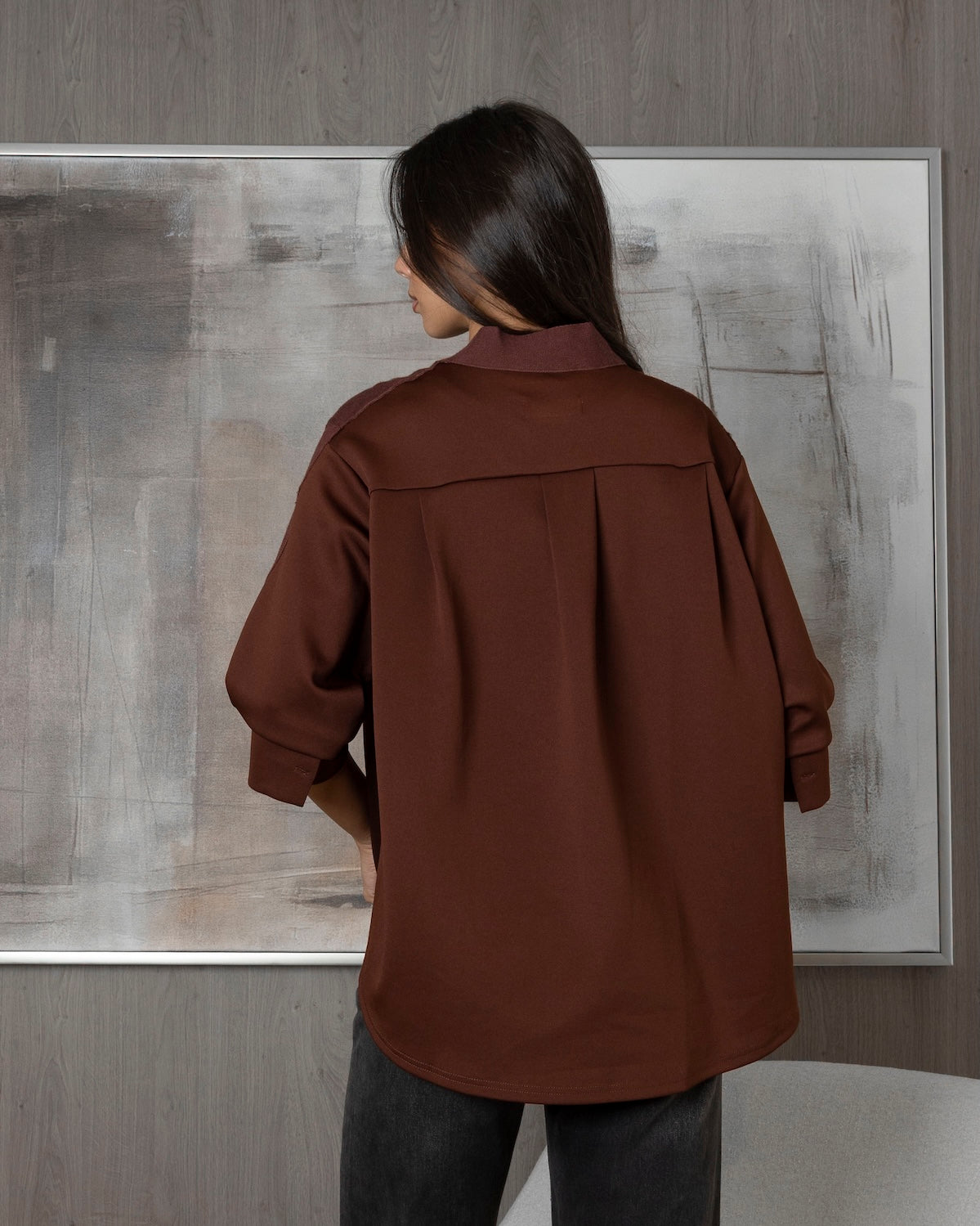 Maroon Knit X Cotton Top