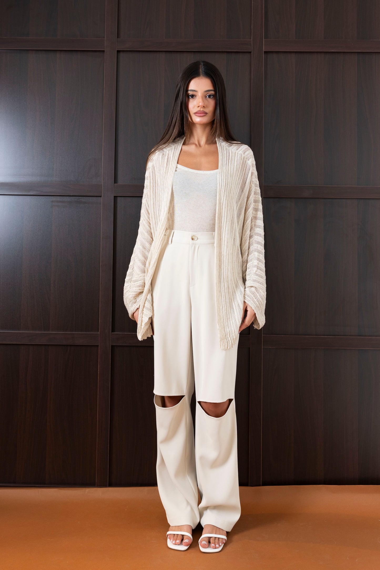 Creme Top Light Knit Set