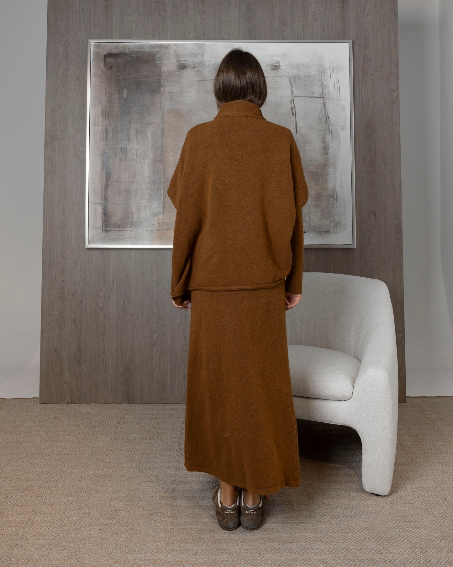 3 Piece Knit Set (Skirt, Long Sleeve Top, & Flowy Top)