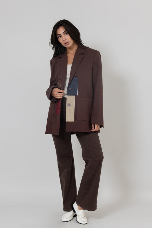 Patchwork Mocha Blazer