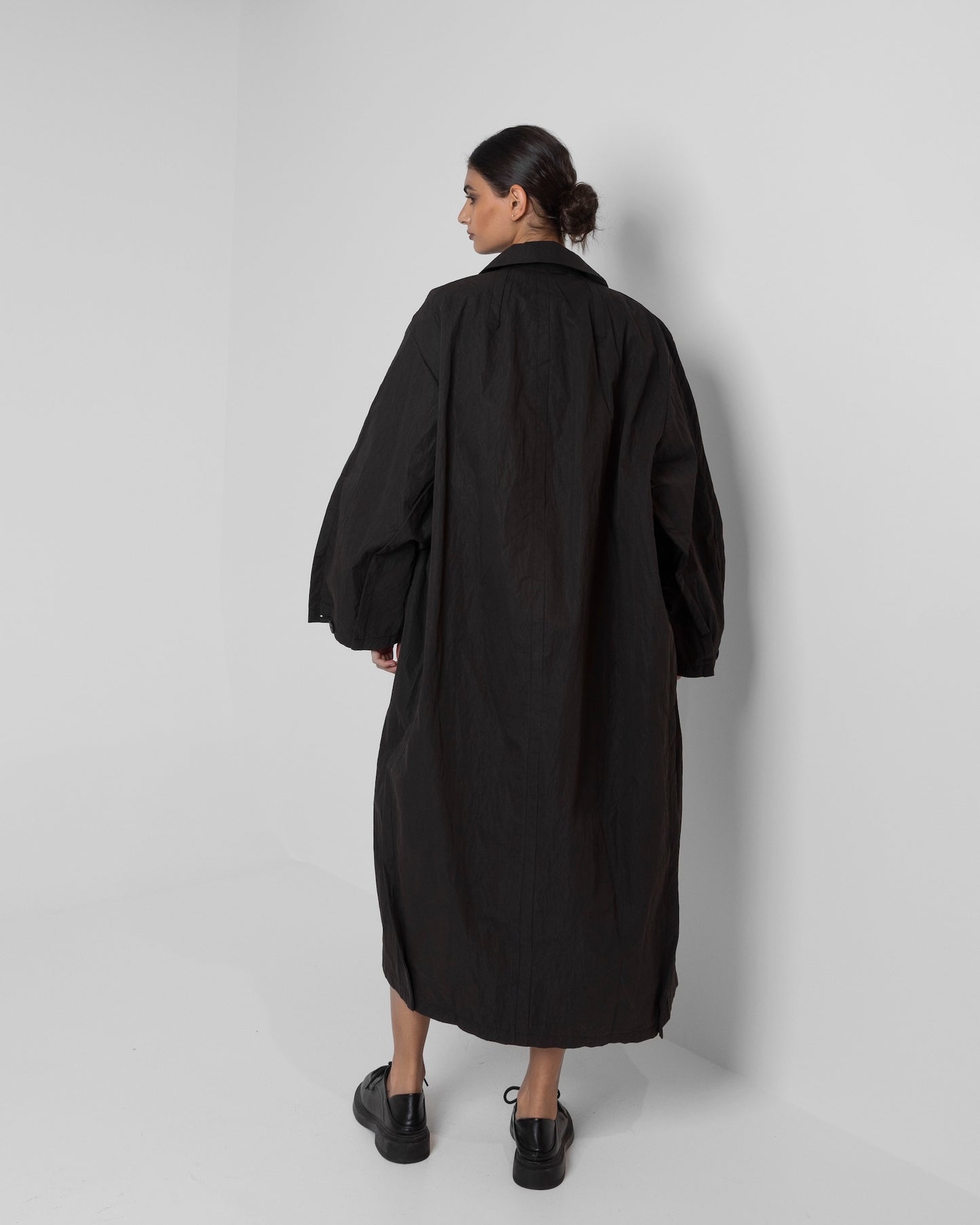 Long Black Collared Jacket