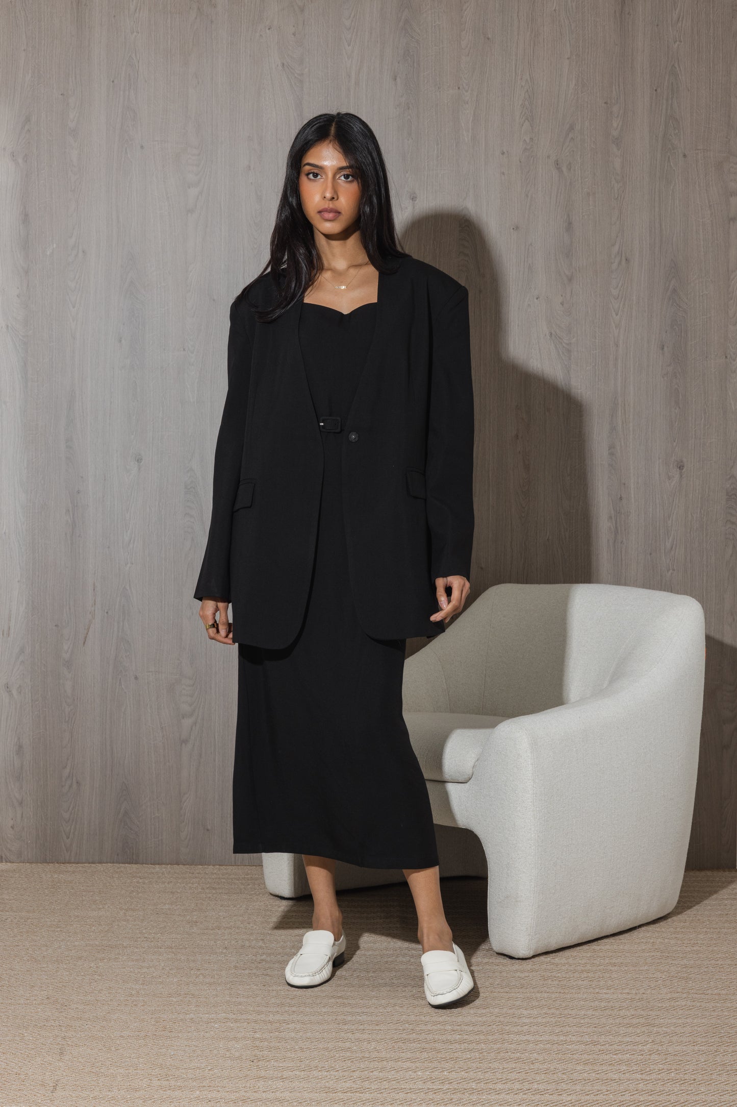 Black Blazer & Dress Set