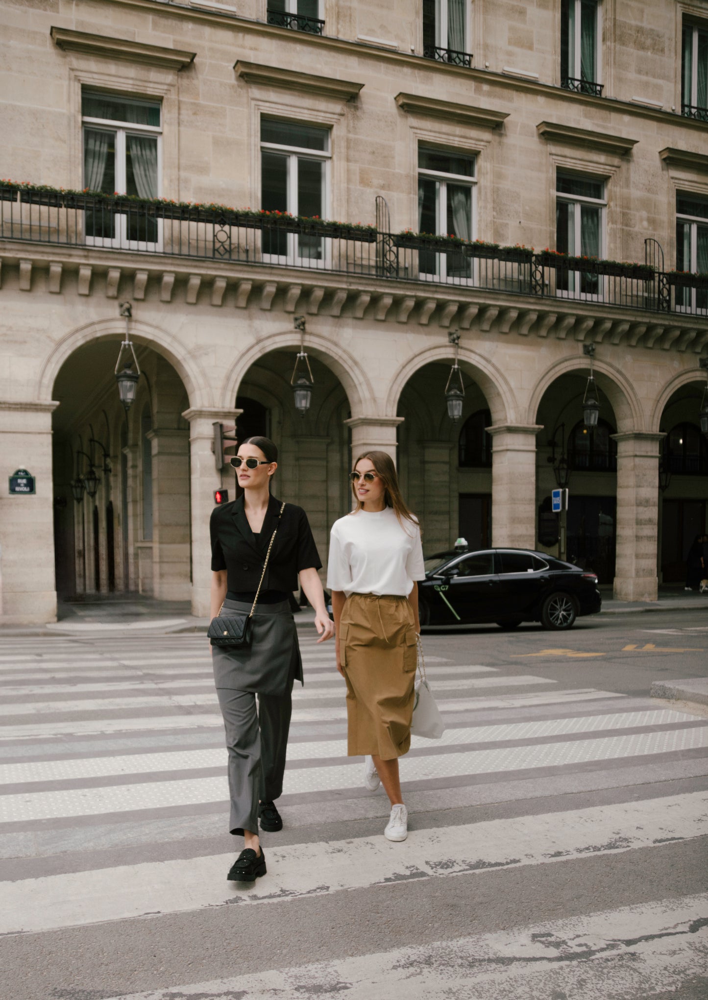 Beige Cargo Skirt