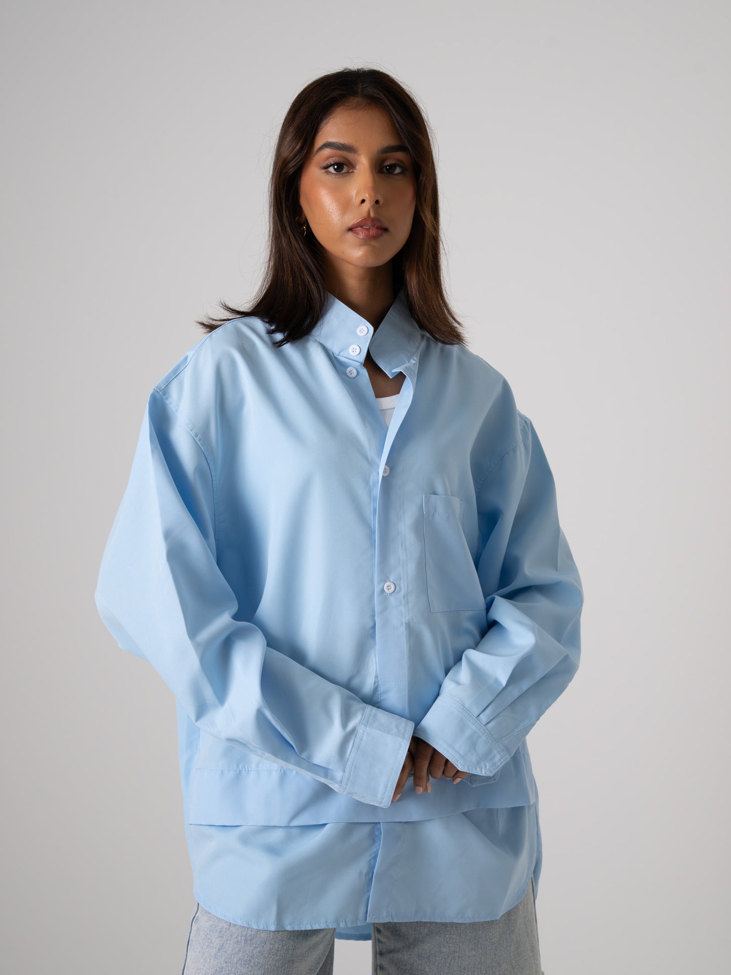 Layered Light Blue Shirt